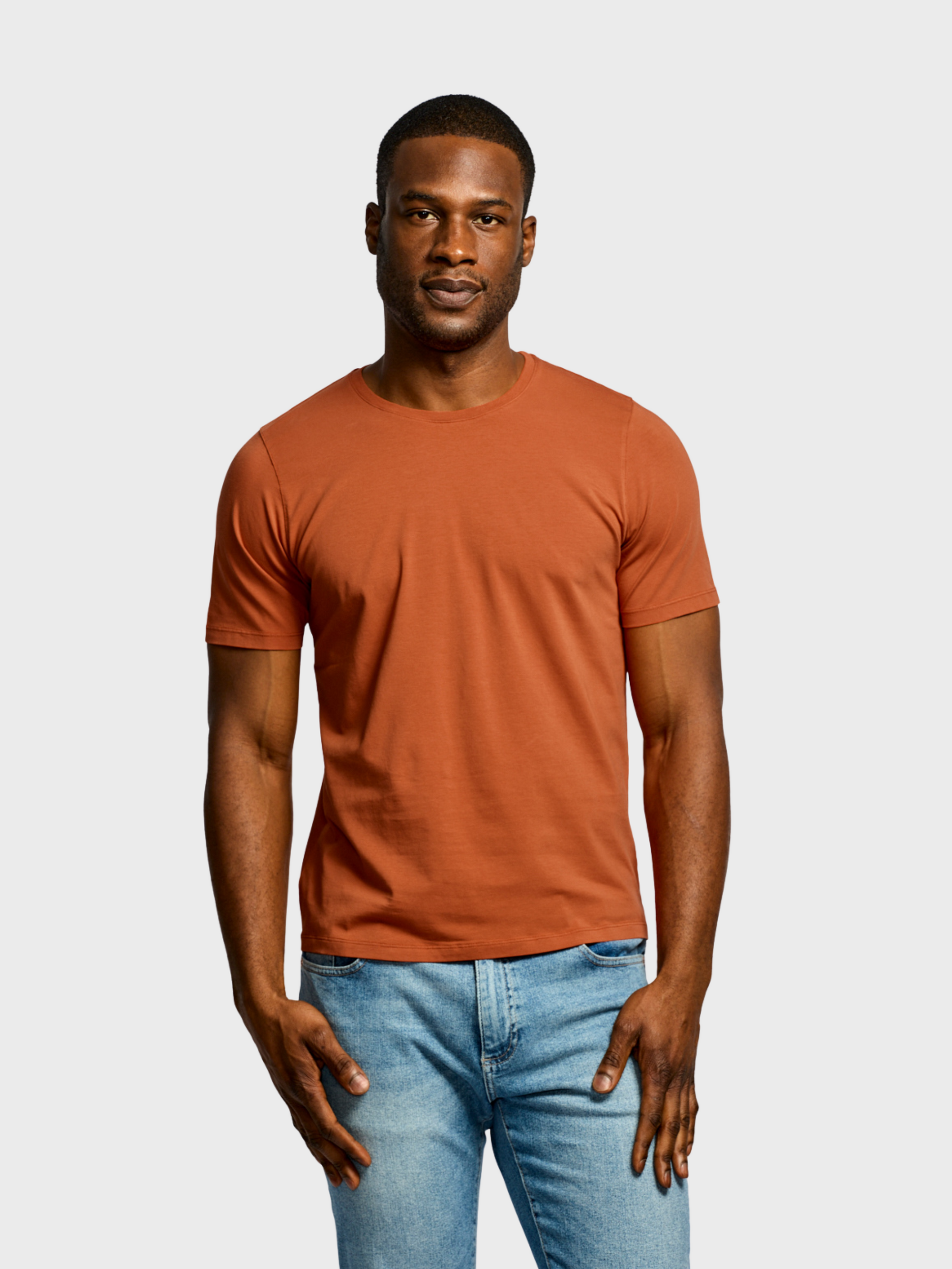Easy Mondays Crew Neck Pumpkin-Men's T-Shirts-Howard-Surrey-Canada