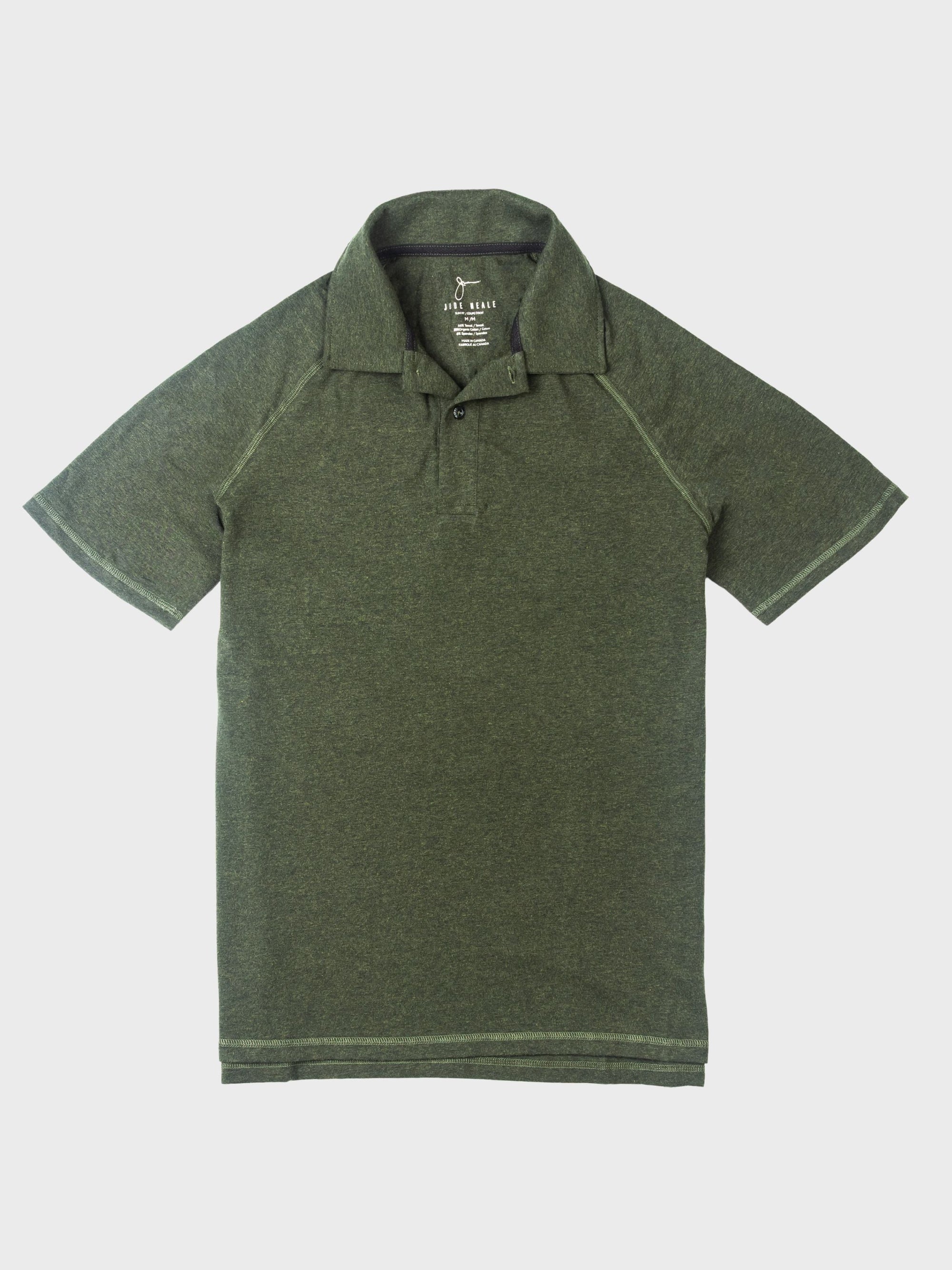Jude Neale Jesse Polo Heather Forest-Men's T-Shirts-Brooklyn-Vancouver-Yaletown-Canada