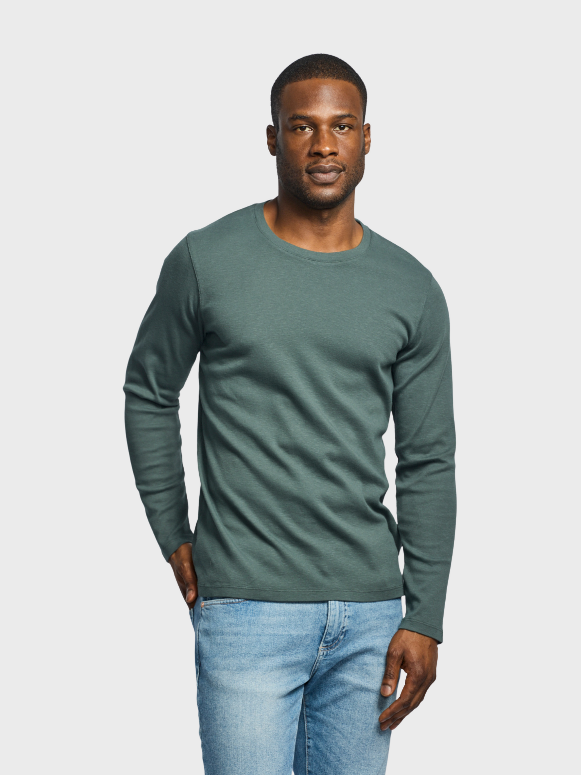 Easy Mondays L/S Crew Slub Shadow-Men's T-Shirts-Howard-Surrey-Canada