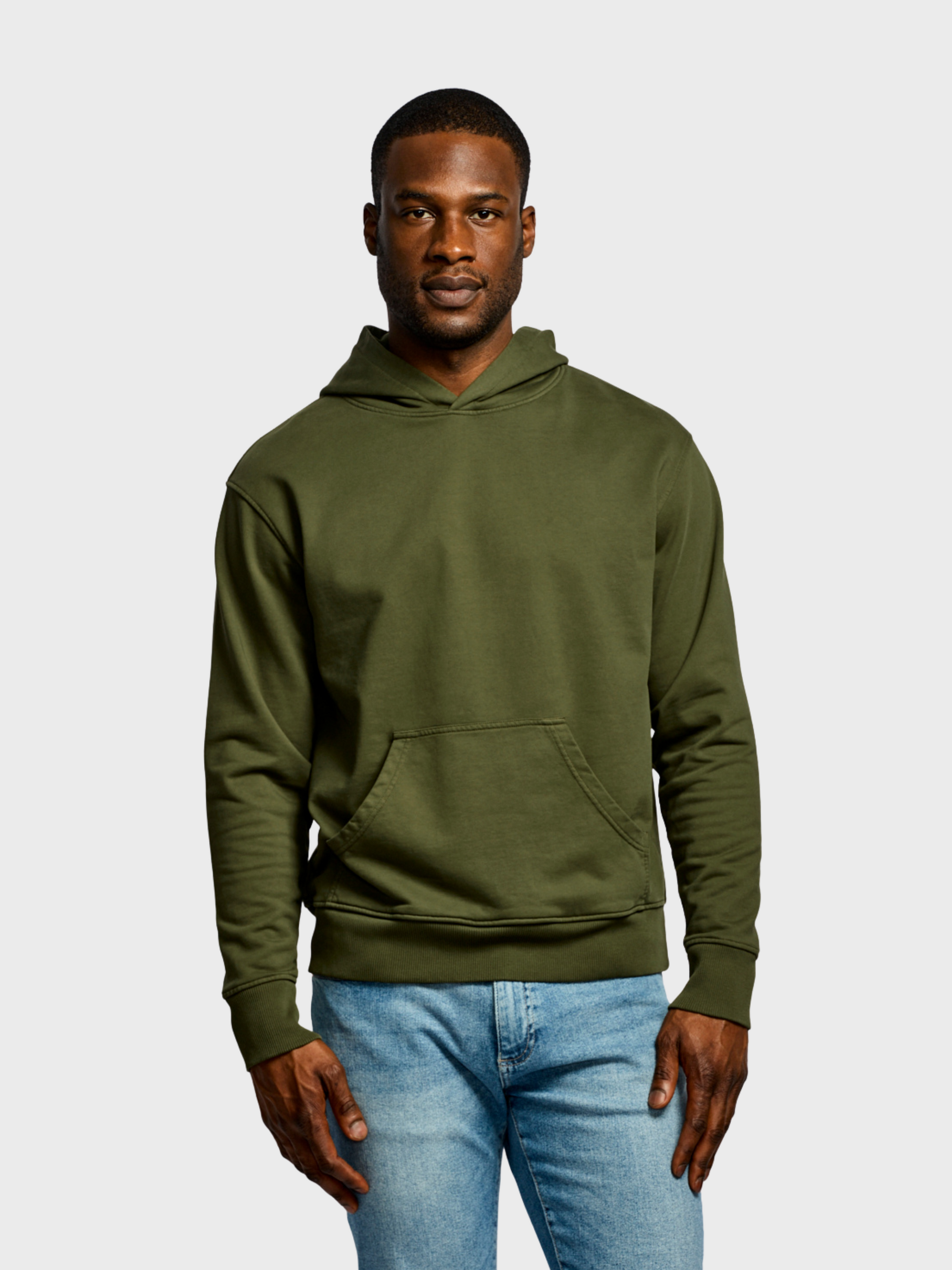 Easy Mondays Organic Cotton Hoodie Army-Men's Sweatshirts-Brooklyn-Vancouver-Yaletown-Canada