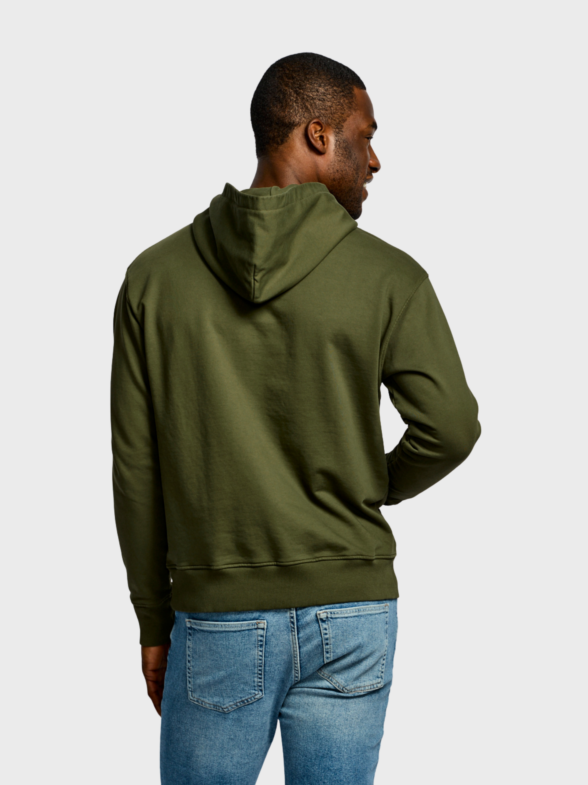 Easy Mondays Organic Cotton Hoodie Army-Men's Sweatshirts-Howard-Surrey-Canada