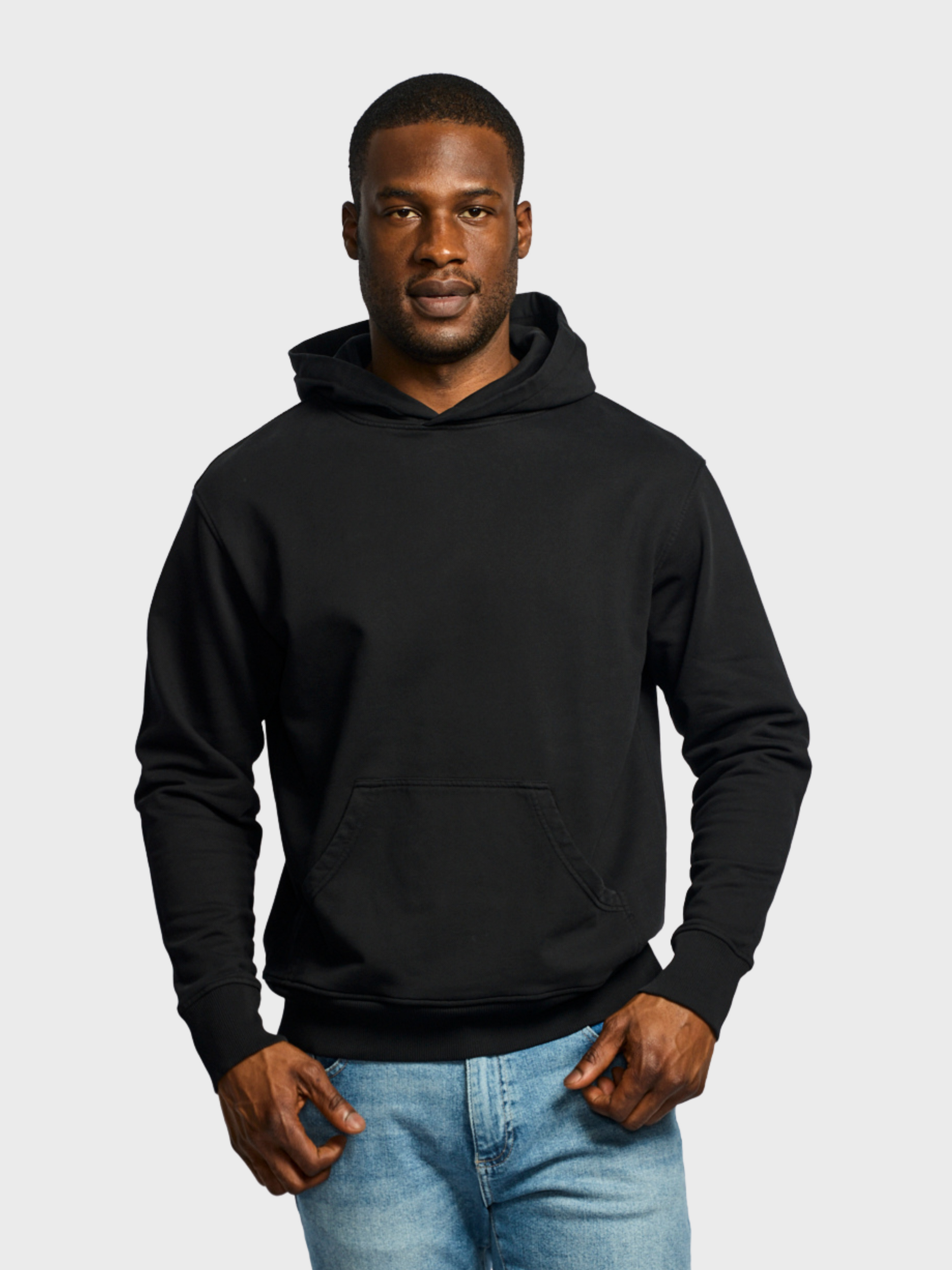Easy Mondays Organic Cotton Hoodie Black-Men's Sweatshirts-Howard-Surrey-Canada