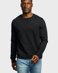 Easy Mondays Organic Cotton Sweatshirt Black-Men's Sweatshirts-Brooklyn-Vancouver-Yaletown-Canada