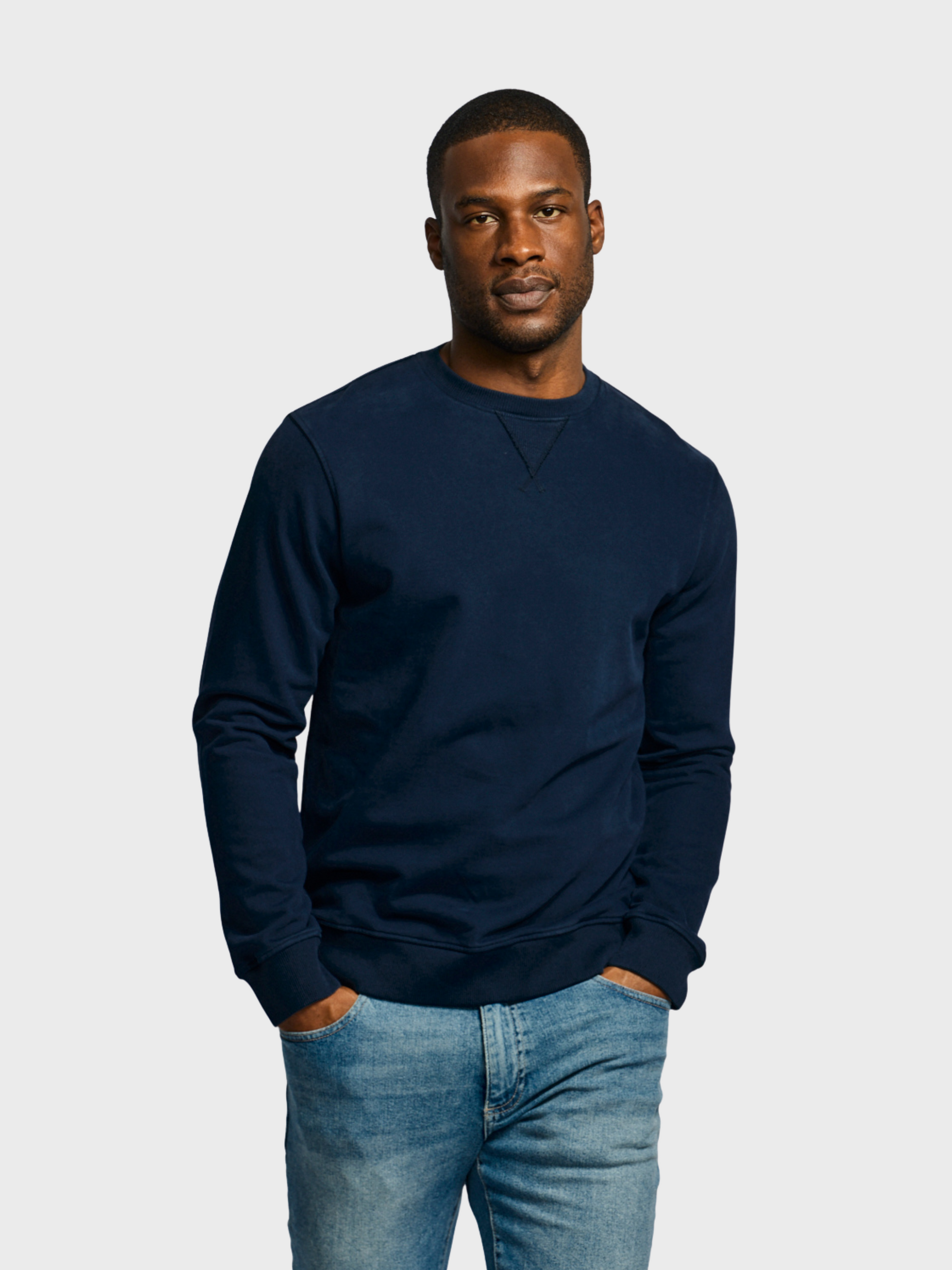Easy Mondays Organic Cotton Sweatshirt Navy-Men's Sweatshirts-Brooklyn-Vancouver-Yaletown-Canada