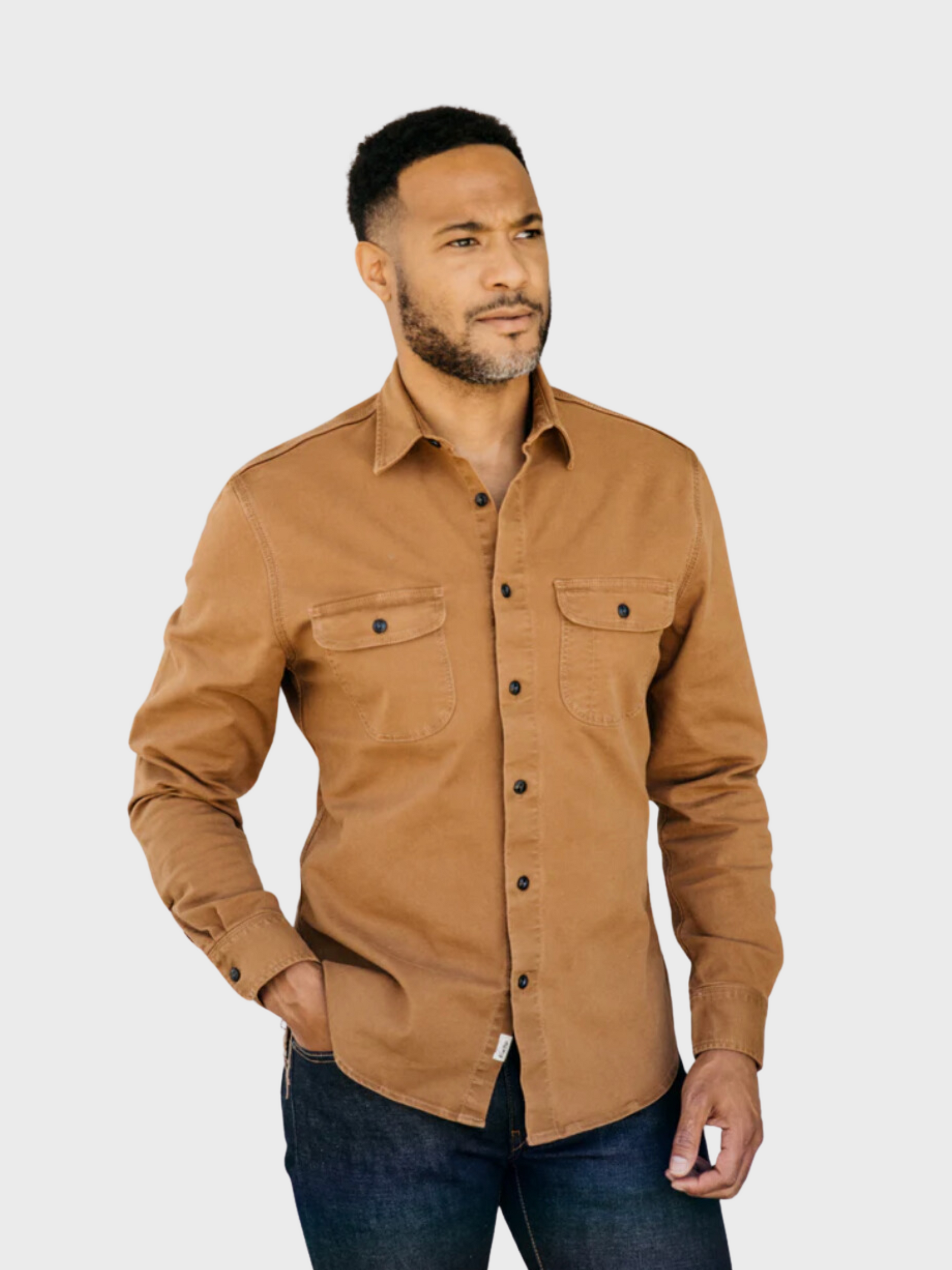 Kato The Brace Oxford St LS Button Up Whiskey SS24