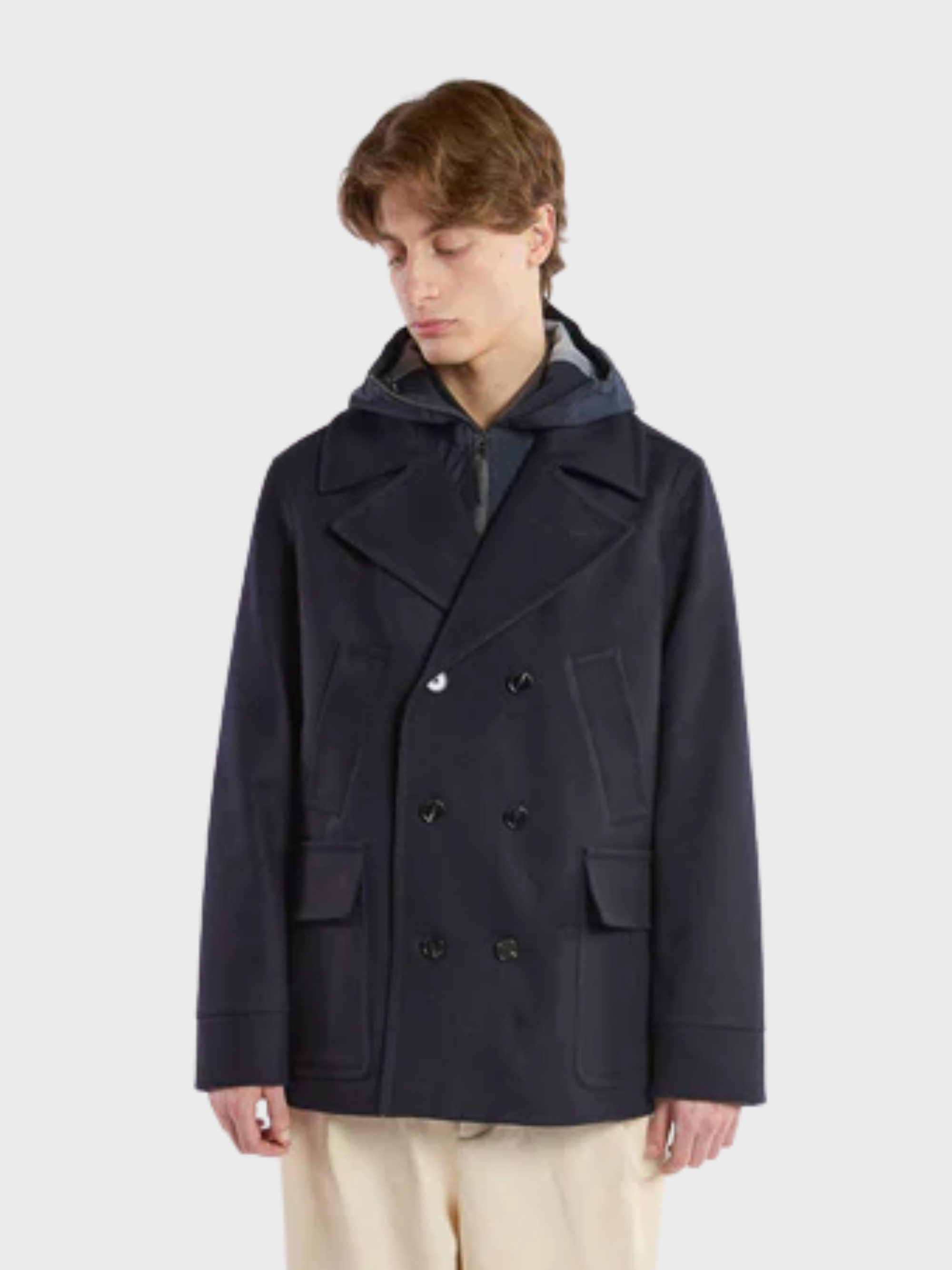 Palto Fiorentina Wp Peacoat Removable Hood - Navy-Men's Coats-Howard-Surrey-Canada