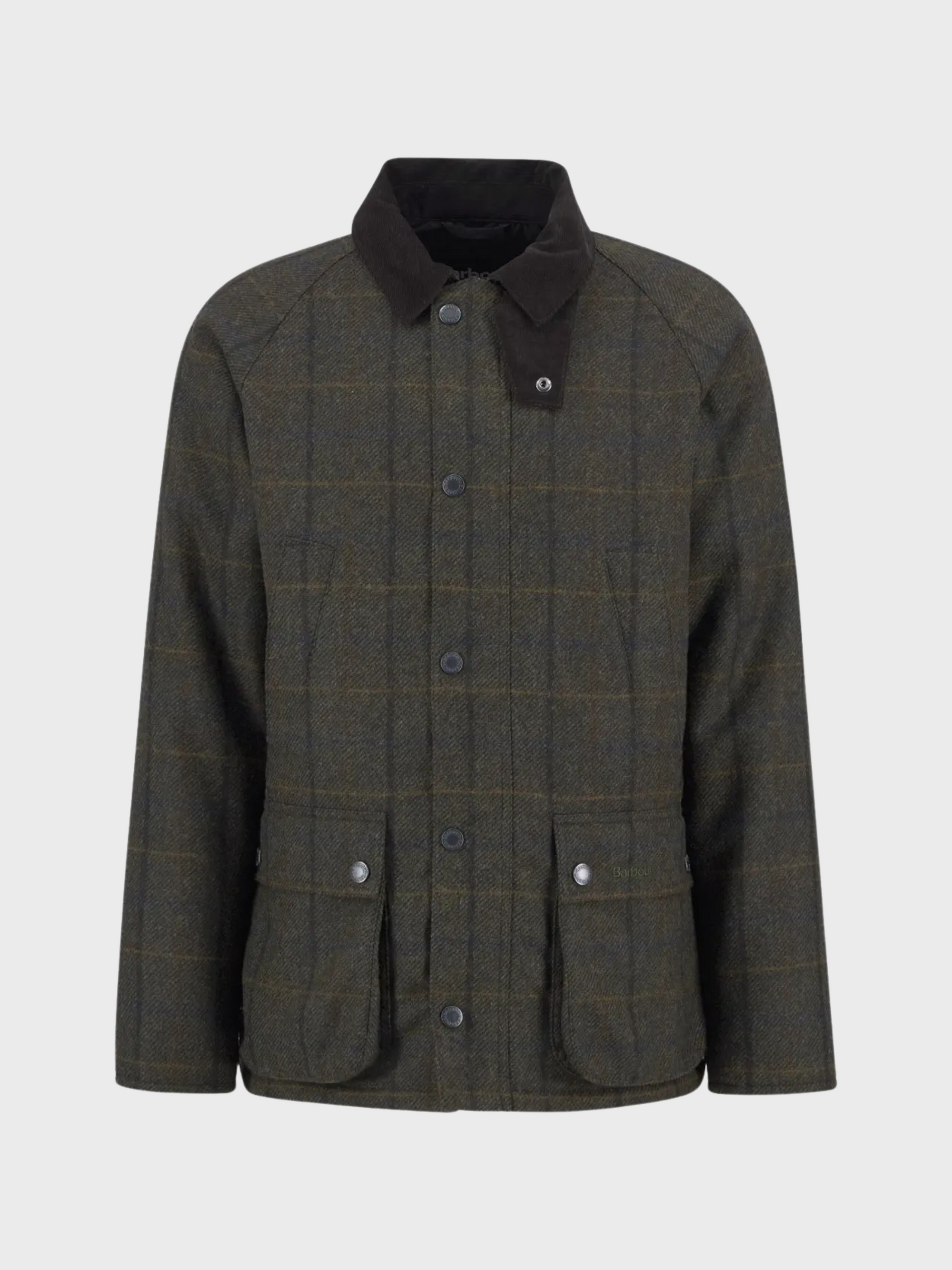 Barbour Bedale Check Wool Jacket - Brown-Men's Jackets-Brooklyn-Vancouver-Yaletown-Canada