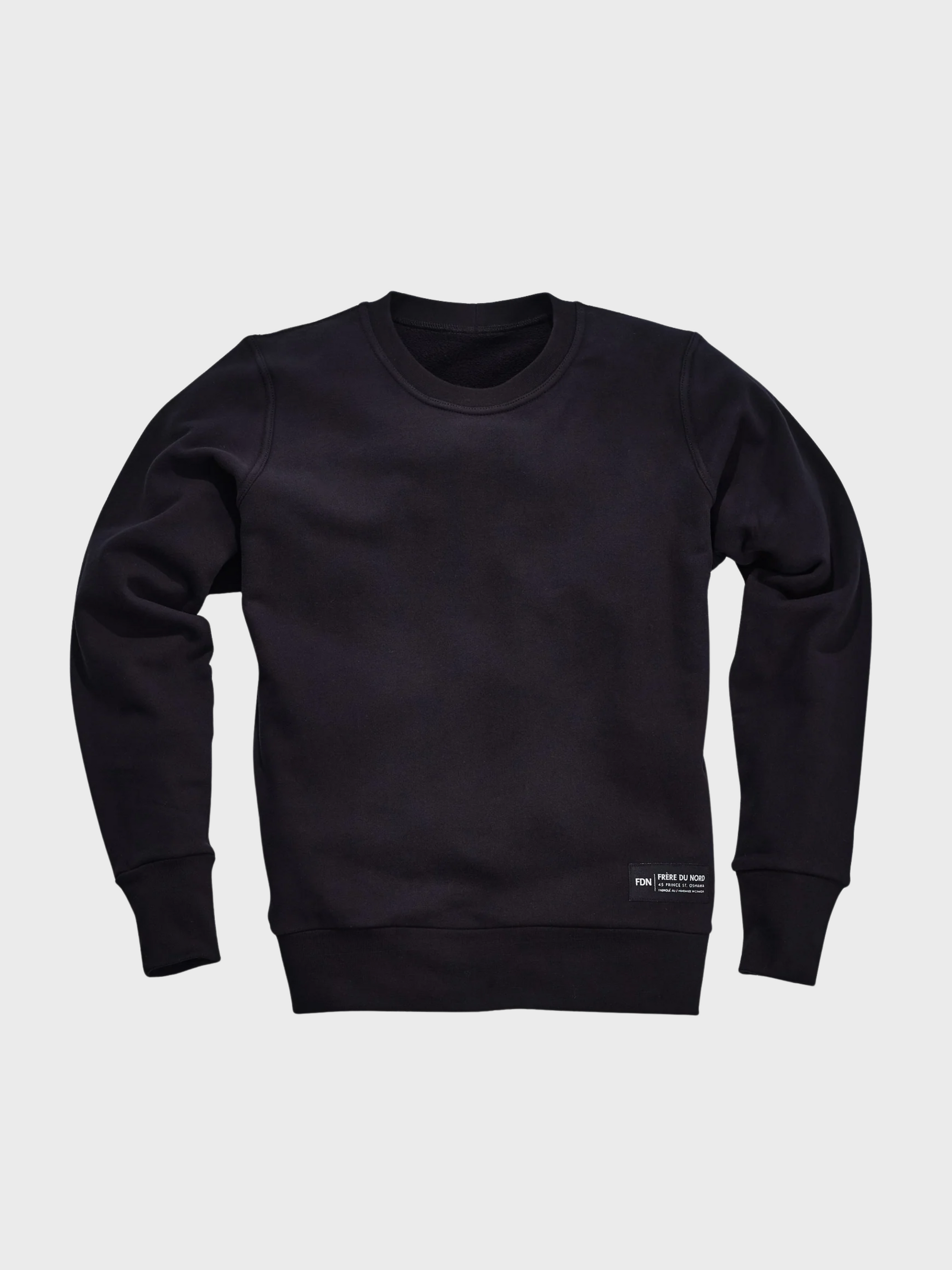 Frere Du Nord Classic Crewneck Sweatshirt - Black-Men's Sweatshirts-Brooklyn-Vancouver-Yaletown-Canada