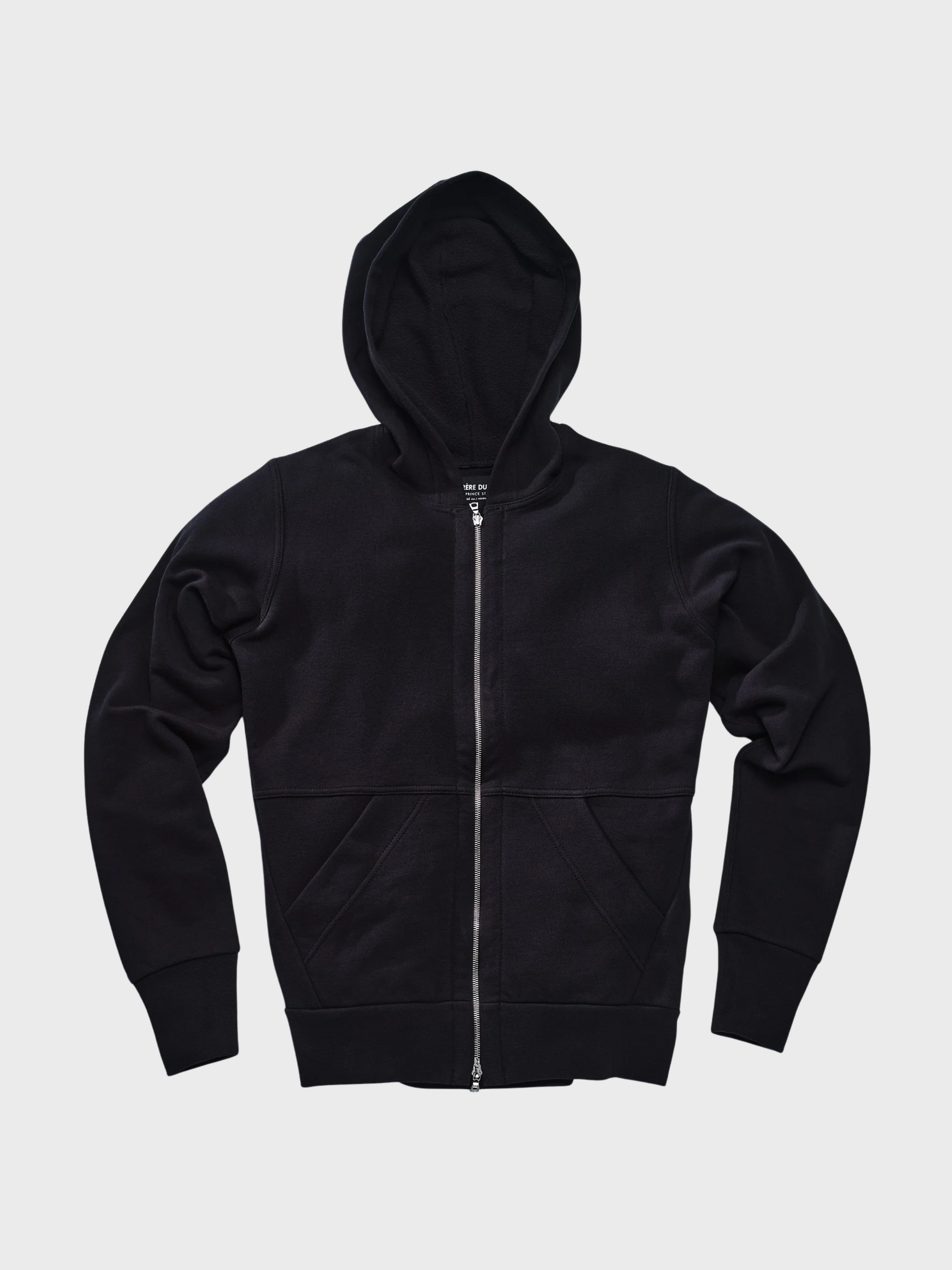Frere Du Nord Summer Zip Hoodie - Black-Men's Sweatshirts-Brooklyn-Vancouver-Yaletown-Canada