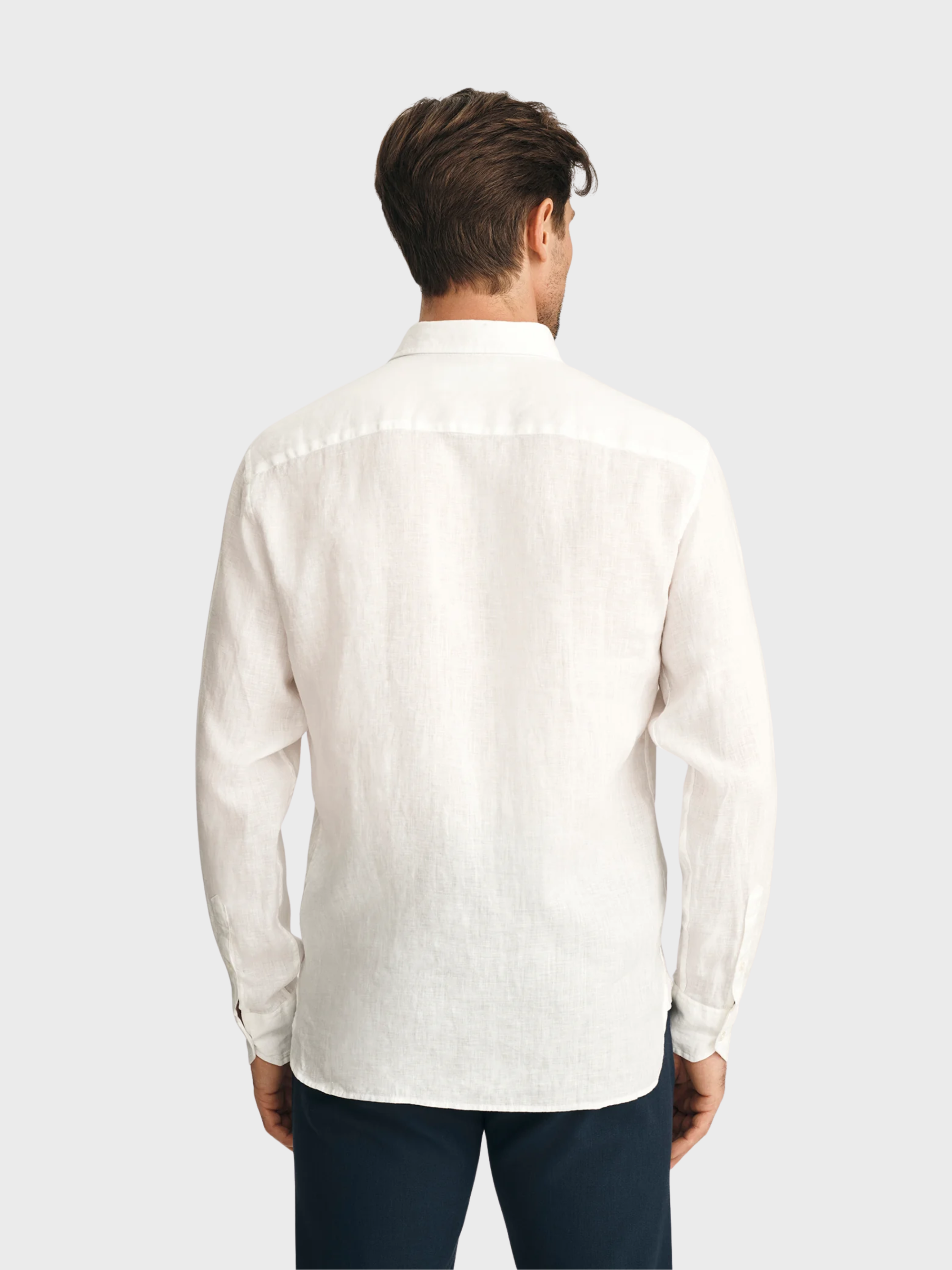 34 Heritage Linen Shirt White-Men's Shirts-Brooklyn-Vancouver-Yaletown-Canada