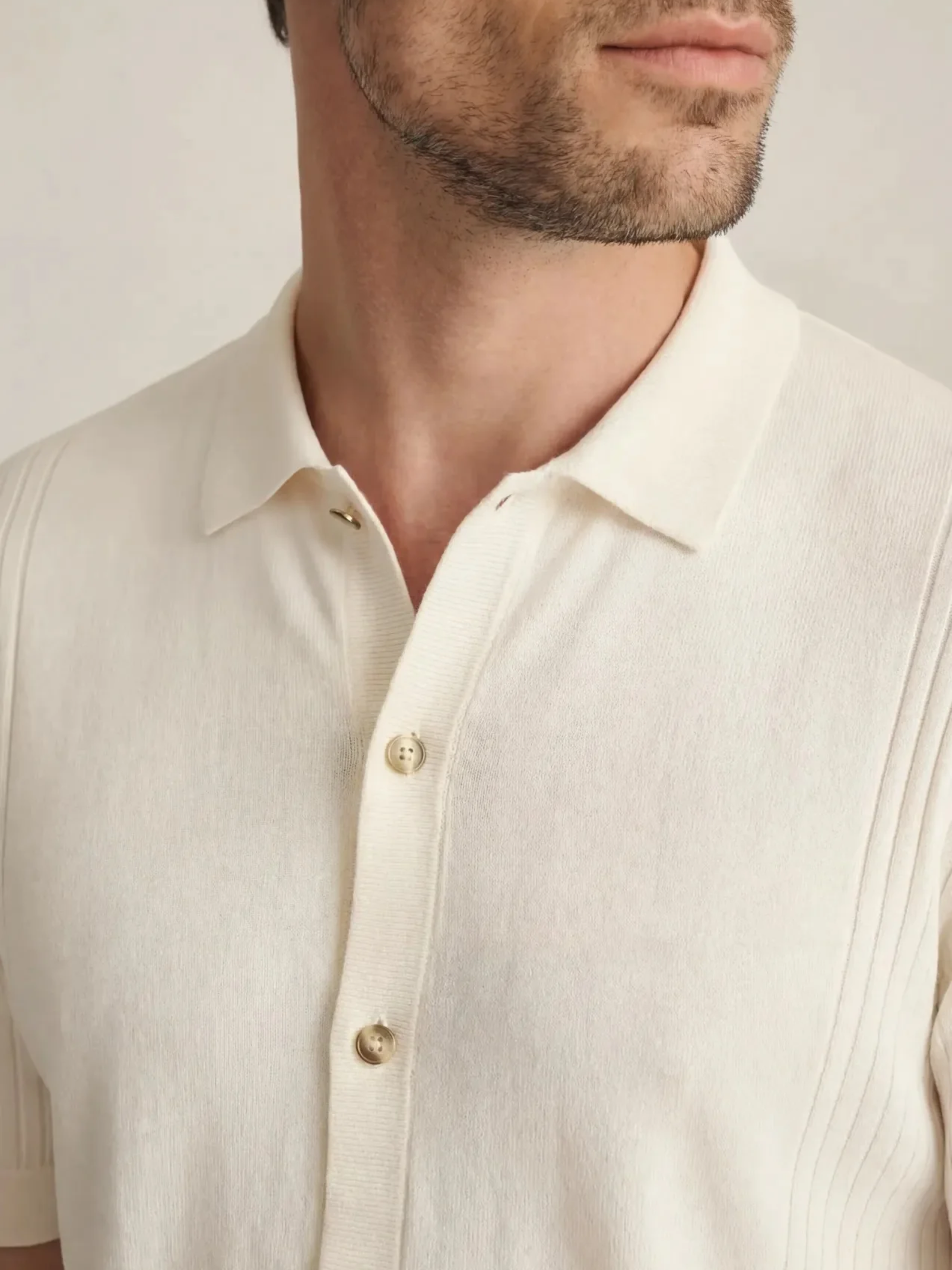34 Heritage Button Down Sweater Silver Birch-Men's Sweaters-Brooklyn-Vancouver-Yaletown-Canada
