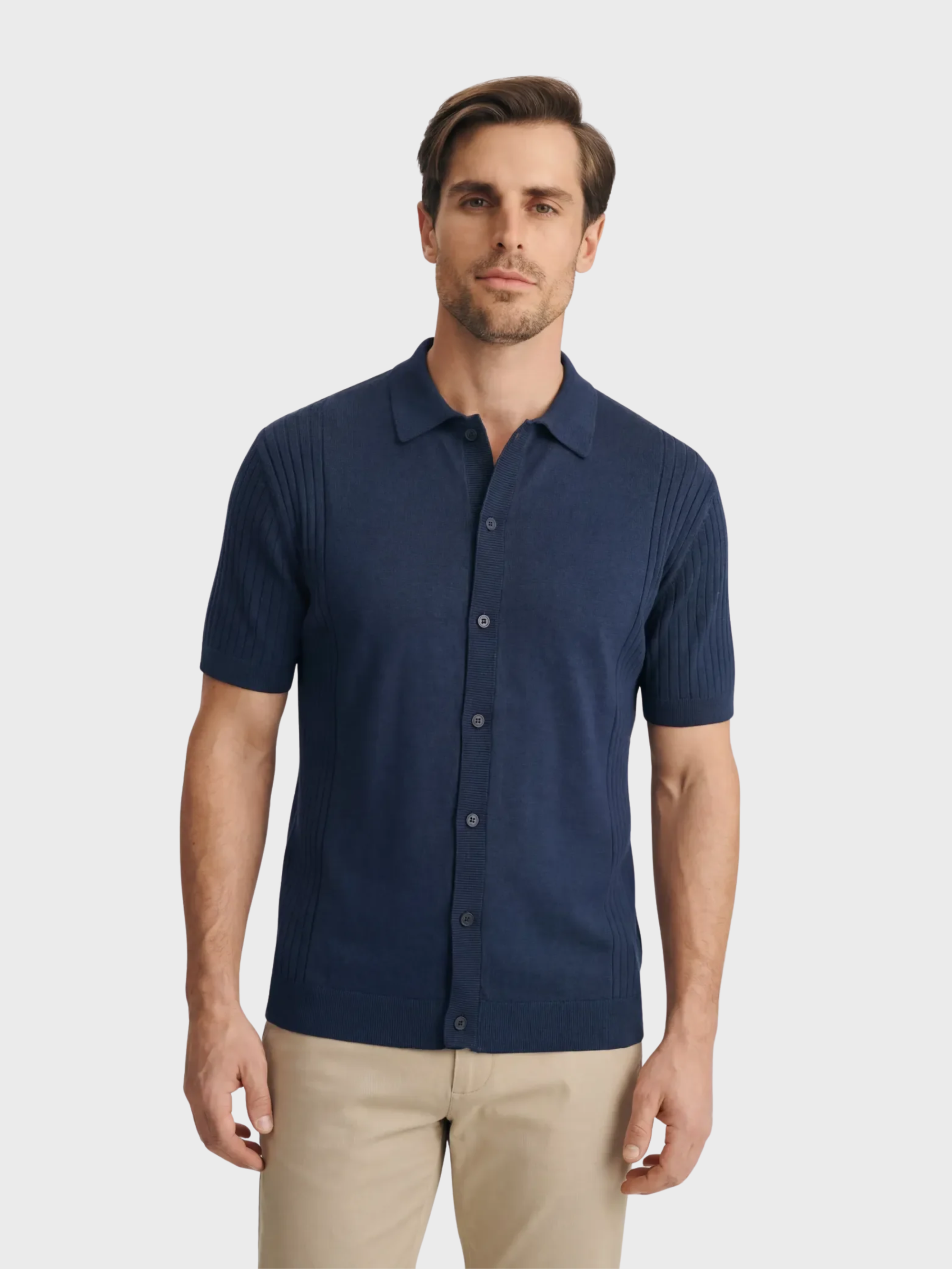 34 Heritage Button Down Sweater Dress Blues-Men's Sweaters-Brooklyn-Vancouver-Yaletown-Canada