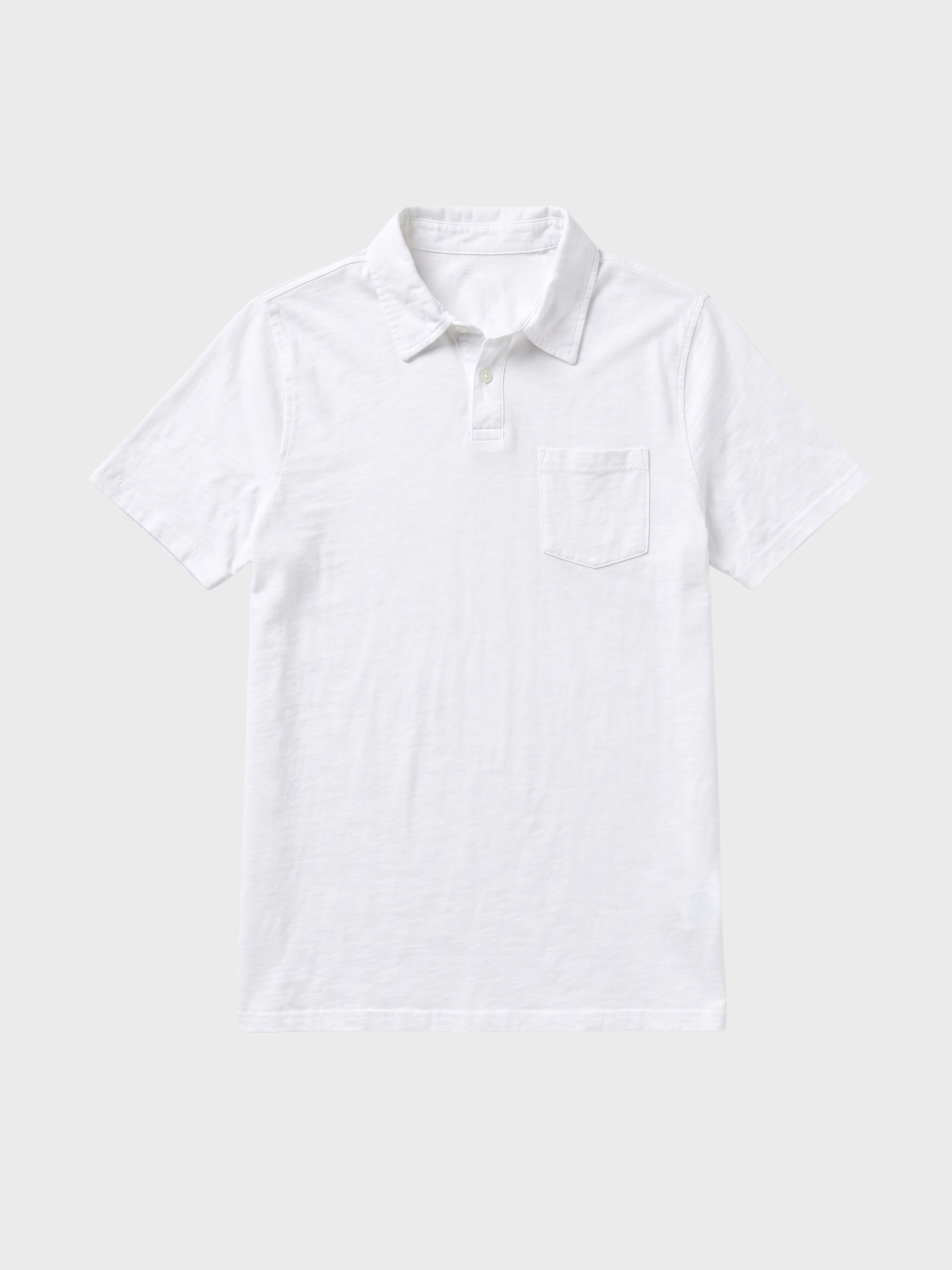 Easy Mondays Slub Cotton Polo White-Men's T-Shirts-Brooklyn-Vancouver-Yaletown-Canada