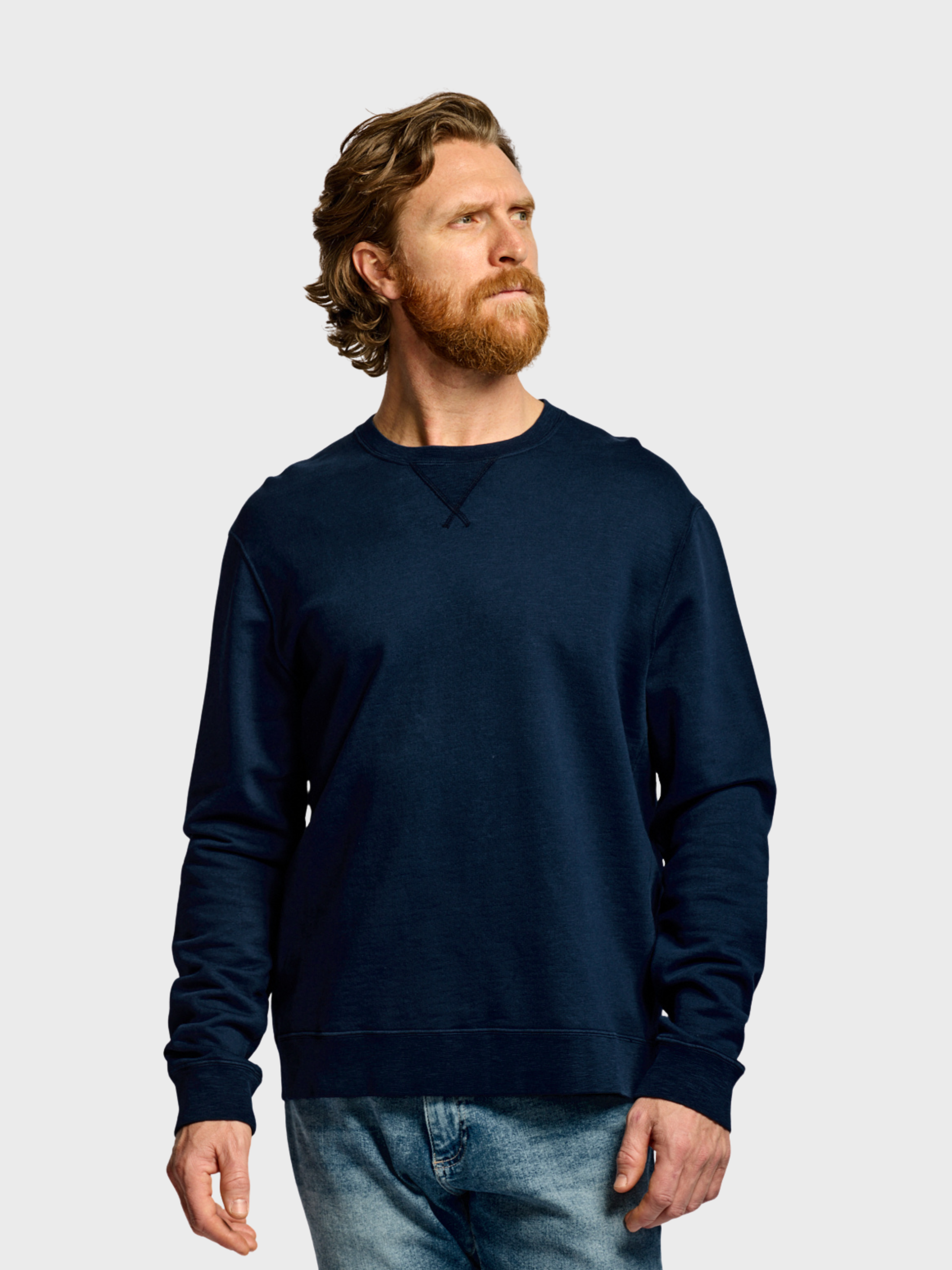 Easy Mondays Slub Cotton Sweatshirt Navy-Men's Sweatshirts-Brooklyn-Vancouver-Yaletown-Canada
