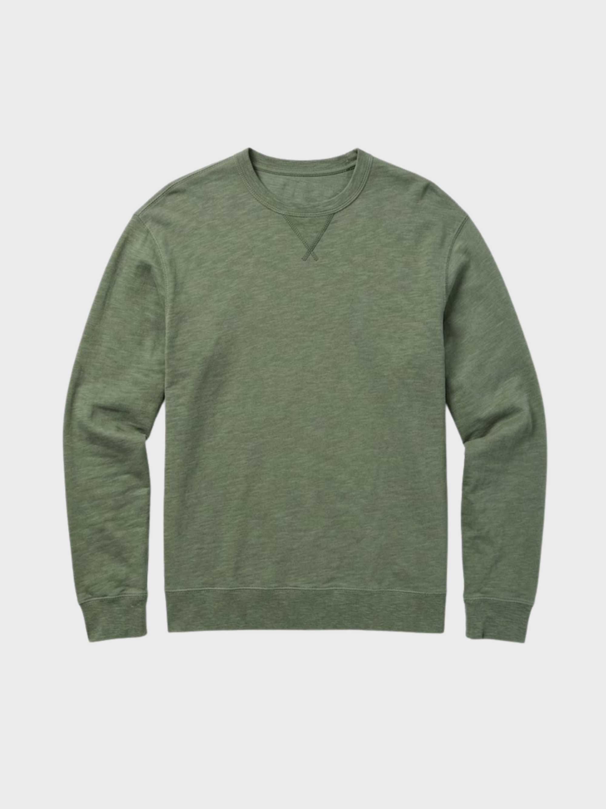 Easy Mondays Slub Cotton Sweatshirt Thyme-Men's Sweatshirts-Brooklyn-Vancouver-Yaletown-Canada