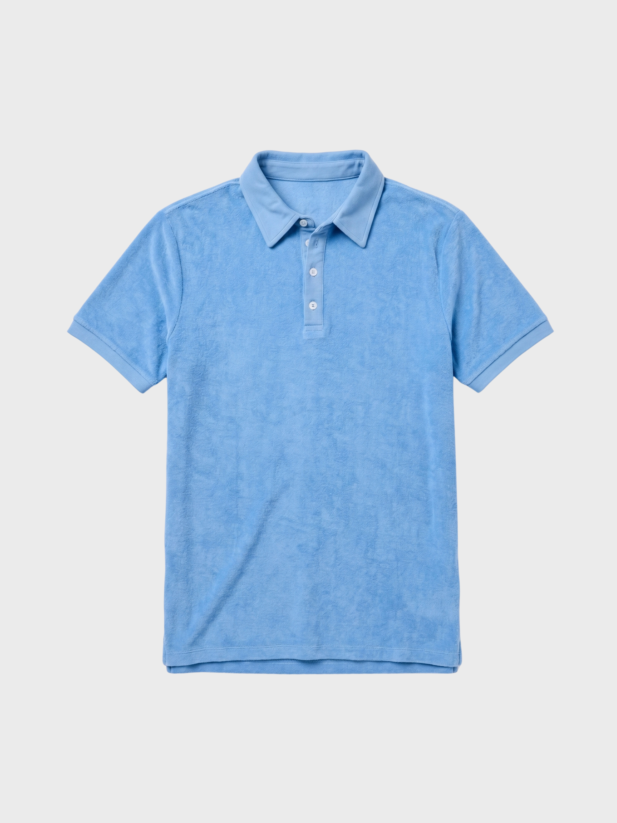 Easy Mondays Towel Terry Polo Azure-Men's T-Shirts-Brooklyn-Vancouver-Yaletown-Canada