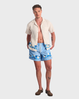Bather Pearl Lawn Linen Camp Shirt - Natural-Men's Shirts-Brooklyn-Vancouver-Yaletown-Canada