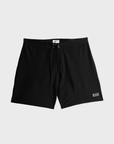 Bather Solid Black Technical Surf Trunk - Black-Men's Shorts-Brooklyn-Vancouver-Yaletown-Canada