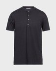 Crossley Ghetik Henley Shortsleeve - 900 Black-Men's T-Shirts-Brooklyn-Vancouver-Yaletown-Canada