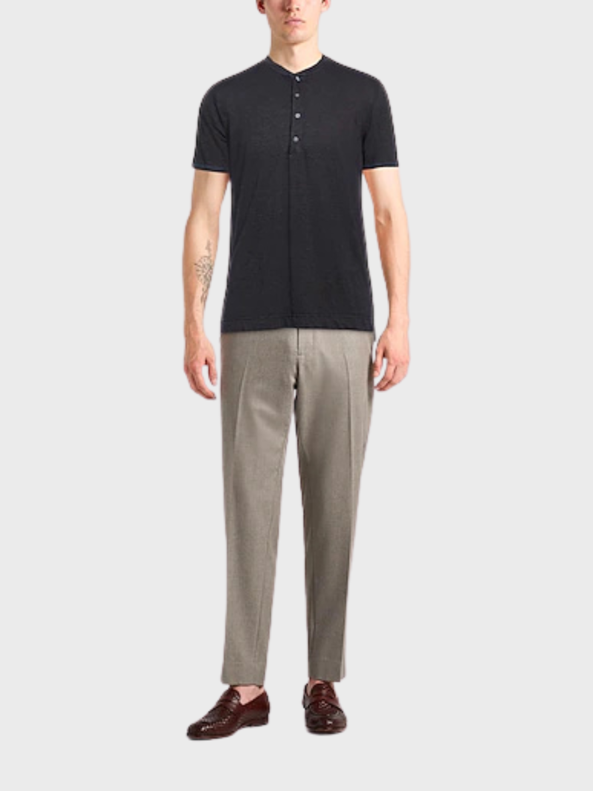 Crossley Ghetik Henley Shortsleeve - 900 Black-Men's T-Shirts-Brooklyn-Vancouver-Yaletown-Canada