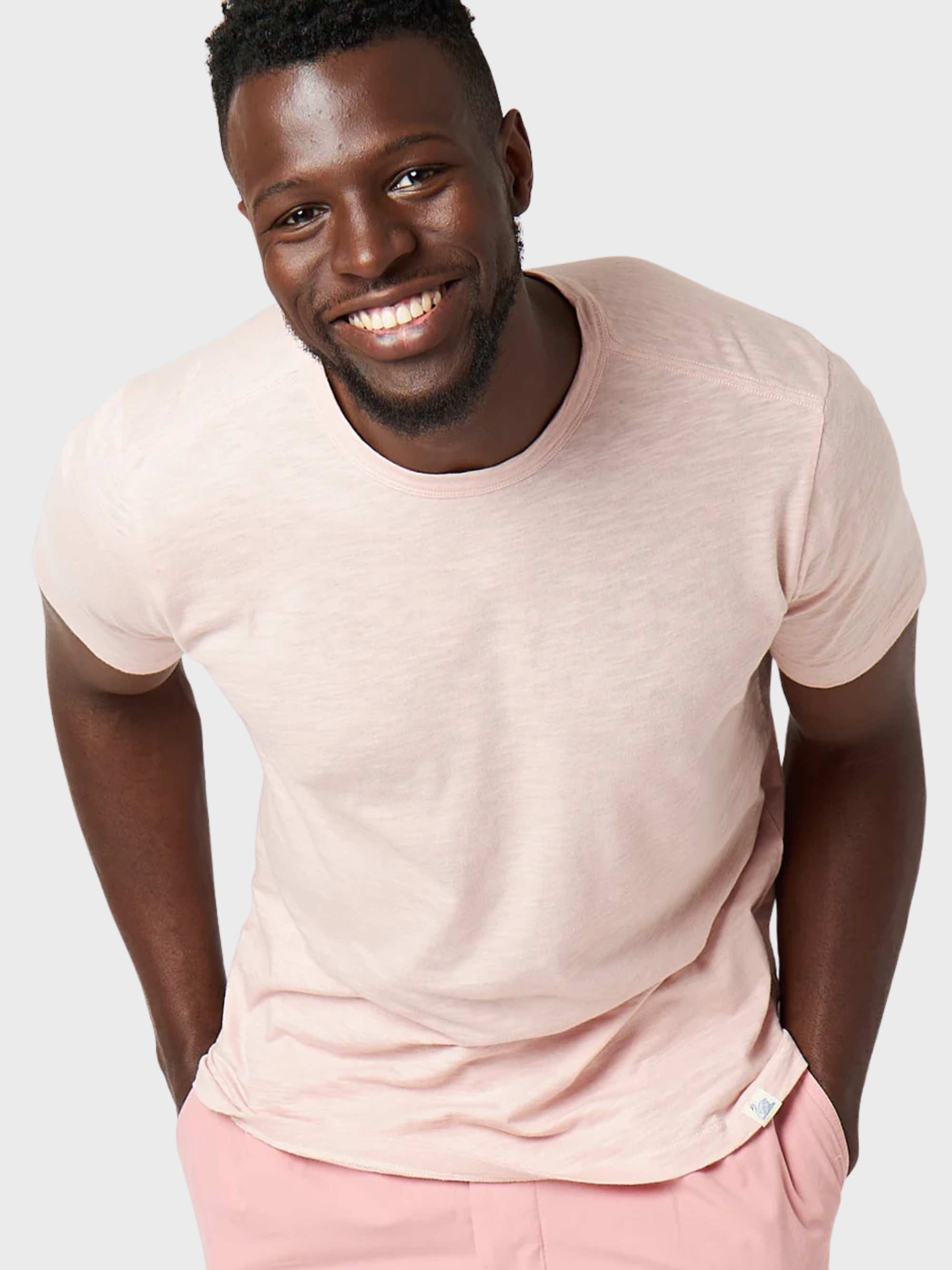 Merz Slub Pima Cotton T-Shirt - Dusted Pink-Men's T-Shirts-Brooklyn-Vancouver-Yaletown-Canada