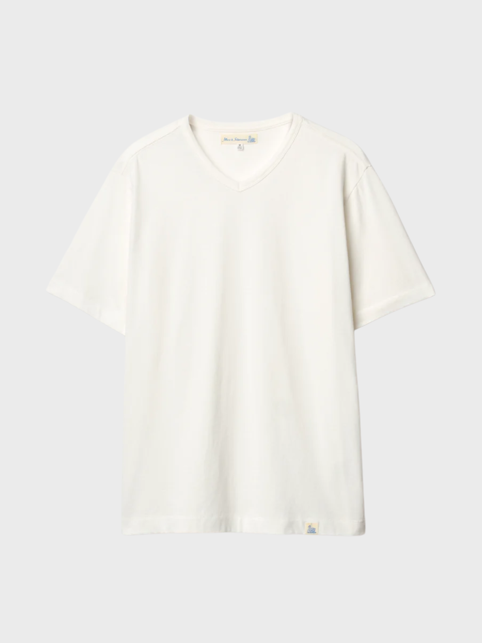 Merz Soft Pima Cotton V-Neck T-Shirt - White-Men's T-Shirts-Brooklyn-Vancouver-Yaletown-Canada