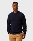 Peregrine Ford Crew Jumper - Navy-Men's Sweaters-Brooklyn-Vancouver-Yaletown-Canada
