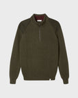 Peregrine Foxton Quarter Zip Jumper - Navy-Men's Sweaters-Brooklyn-Vancouver-Yaletown-Canada