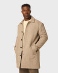 Peregrine Scout Wool Coat - Oak Heringbone-Men's Coats-Brooklyn-Vancouver-Yaletown-Canada