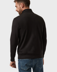 34 Heritage High Neck Zip-Up Black-Men's Sweaters-Brooklyn-Vancouver-Yaletown-Canada