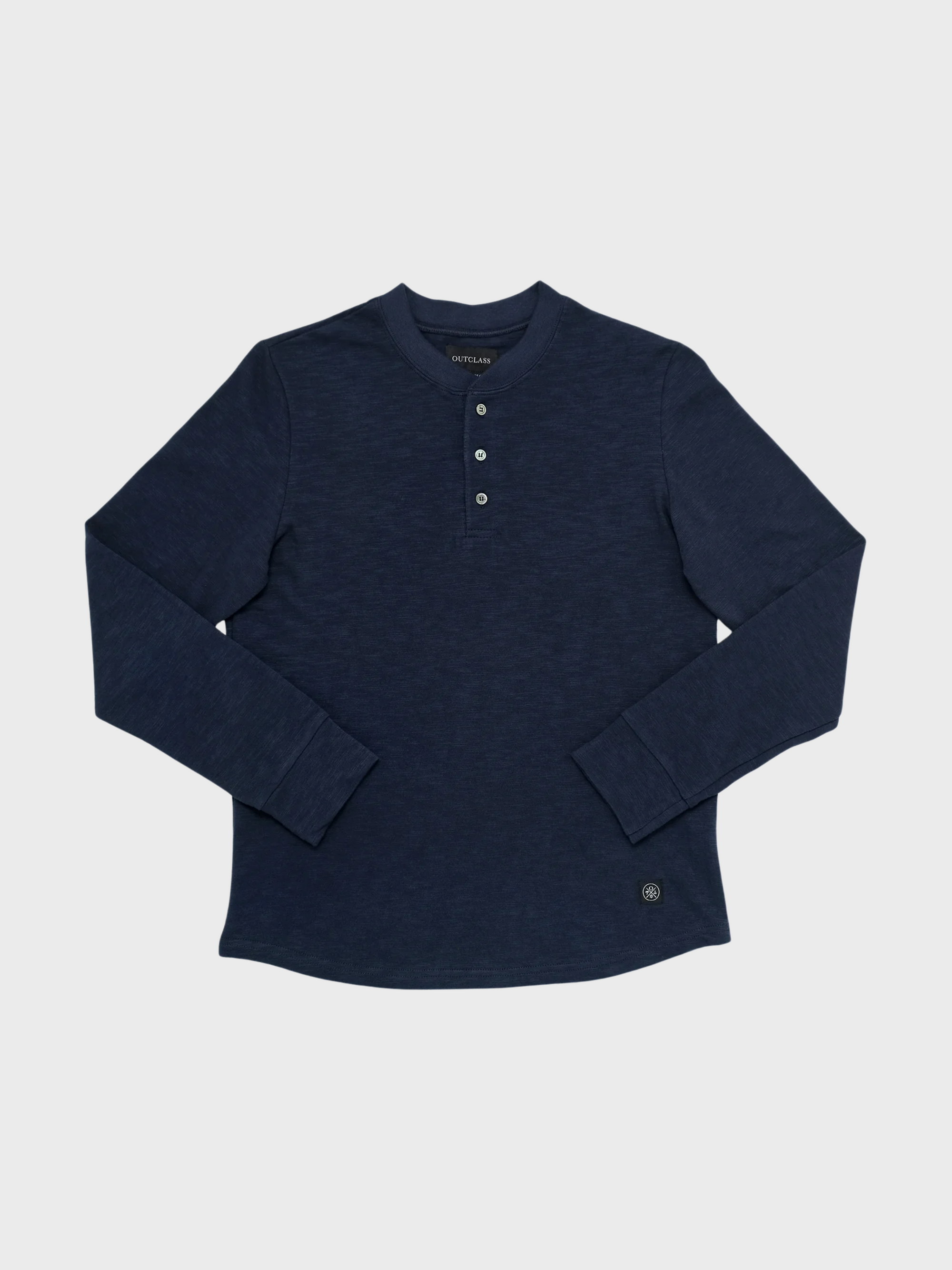 Outclass Double Slub L/S Henley - Navy-Men's T-Shirts-Brooklyn-Vancouver-Yaletown-Canada
