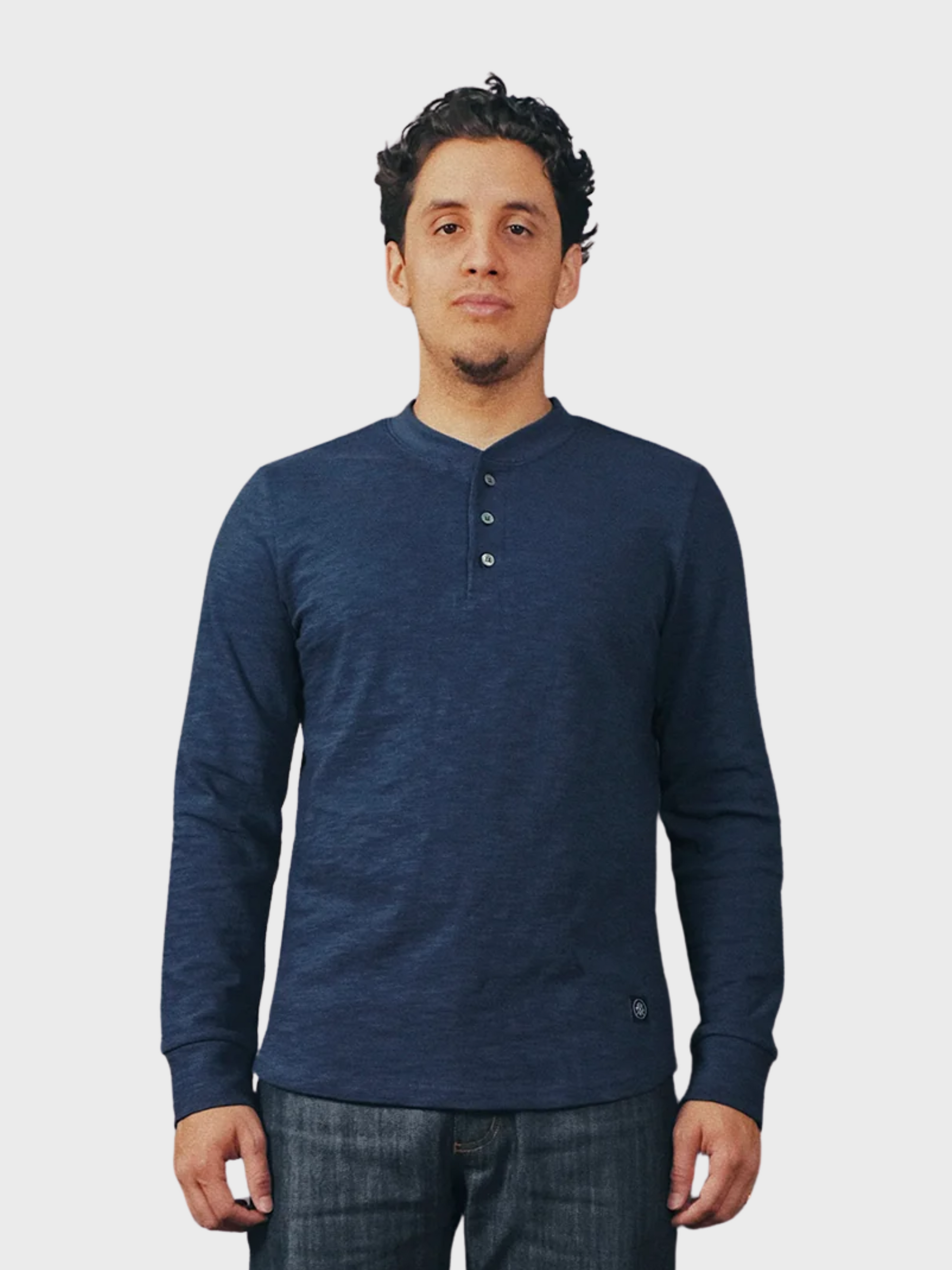 Outclass Double Slub L/S Henley - Navy-Men's T-Shirts-Brooklyn-Vancouver-Yaletown-Canada