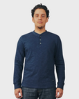 Outclass Double Slub L/S Henley - Navy-Men's T-Shirts-Brooklyn-Vancouver-Yaletown-Canada