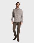 34 Heritage Striped Shirt Brown-Men's Shirts-Brooklyn-Vancouver-Yaletown-Canada