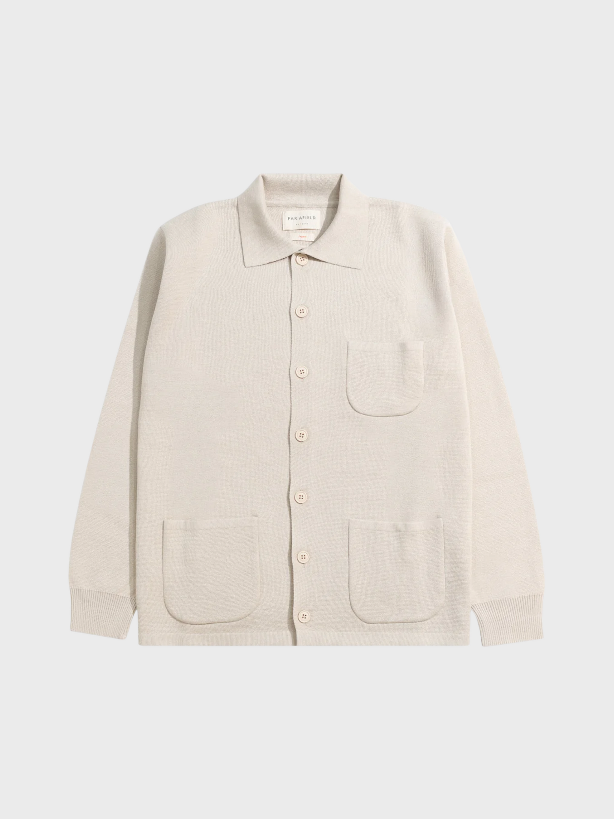 Far Afield Station Cardigan - Stone-Men's Sweaters-Brooklyn-Vancouver-Yaletown-Canada