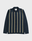 Far Afield Zigger Cardigan - Kuki Stripe - Navy Stripe Multi-Men's Sweaters-Brooklyn-Vancouver-Yaletown-Canada