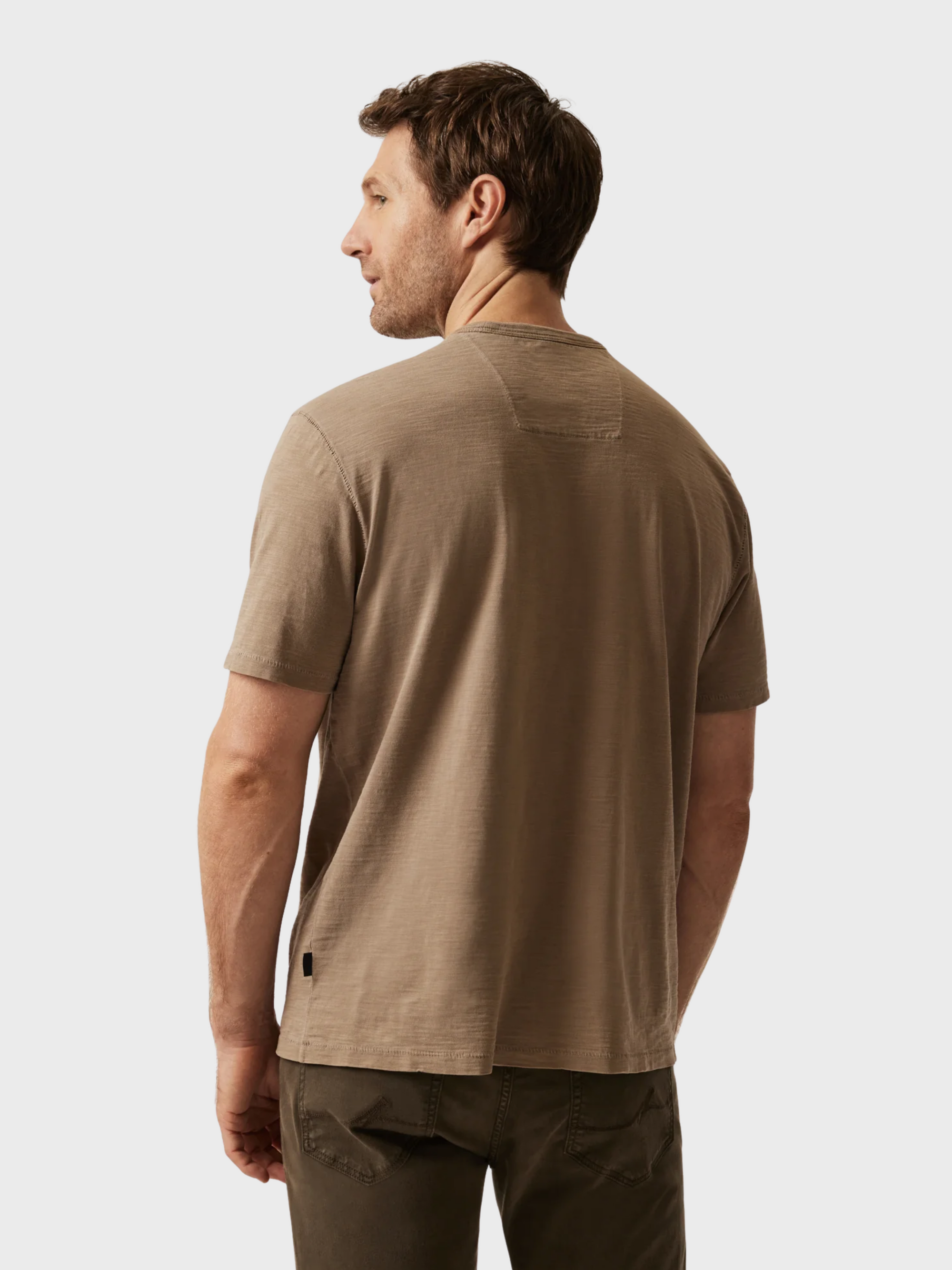 34 Heritage Slub Crew Neck T-Shirt Shitake-Men's T-Shirts-Brooklyn-Vancouver-Yaletown-Canada