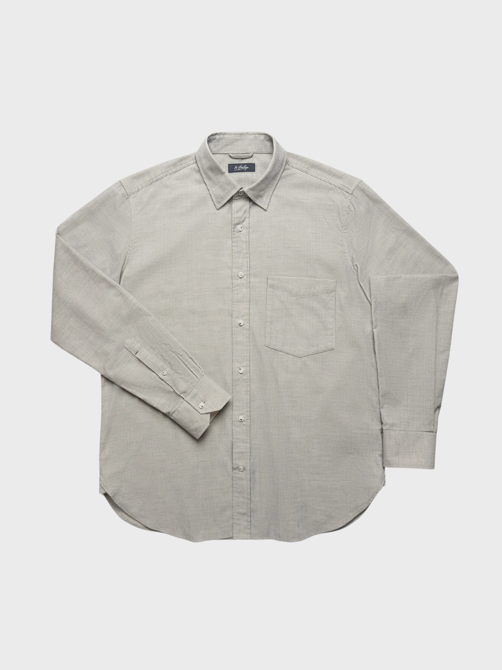 34 Heritage Corduroy Shirt Grey-Men's Shirts-Brooklyn-Vancouver-Yaletown-Canada