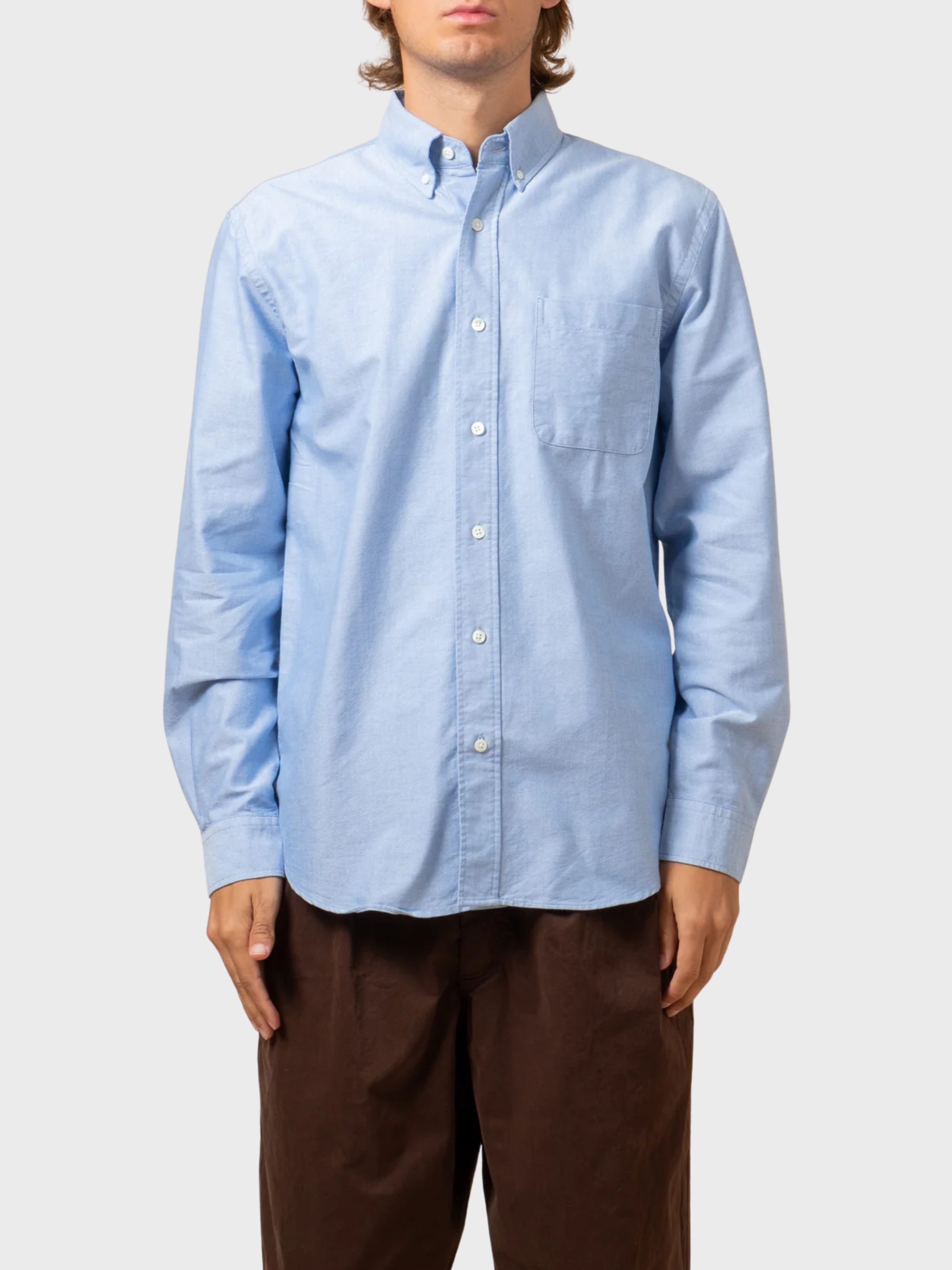 COF Button Down American Oxford Shirt Light Blue-Men's Shirts-Brooklyn-Vancouver-Yaletown-Canada