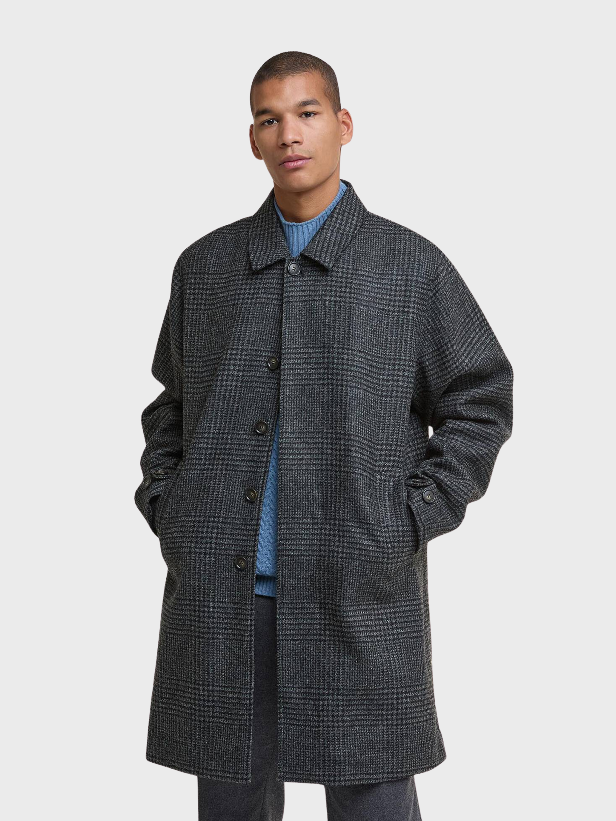 Barbour Lorden Wool Overcoat - Charcoal-Men's Coats-Brooklyn-Vancouver-Yaletown-Canada