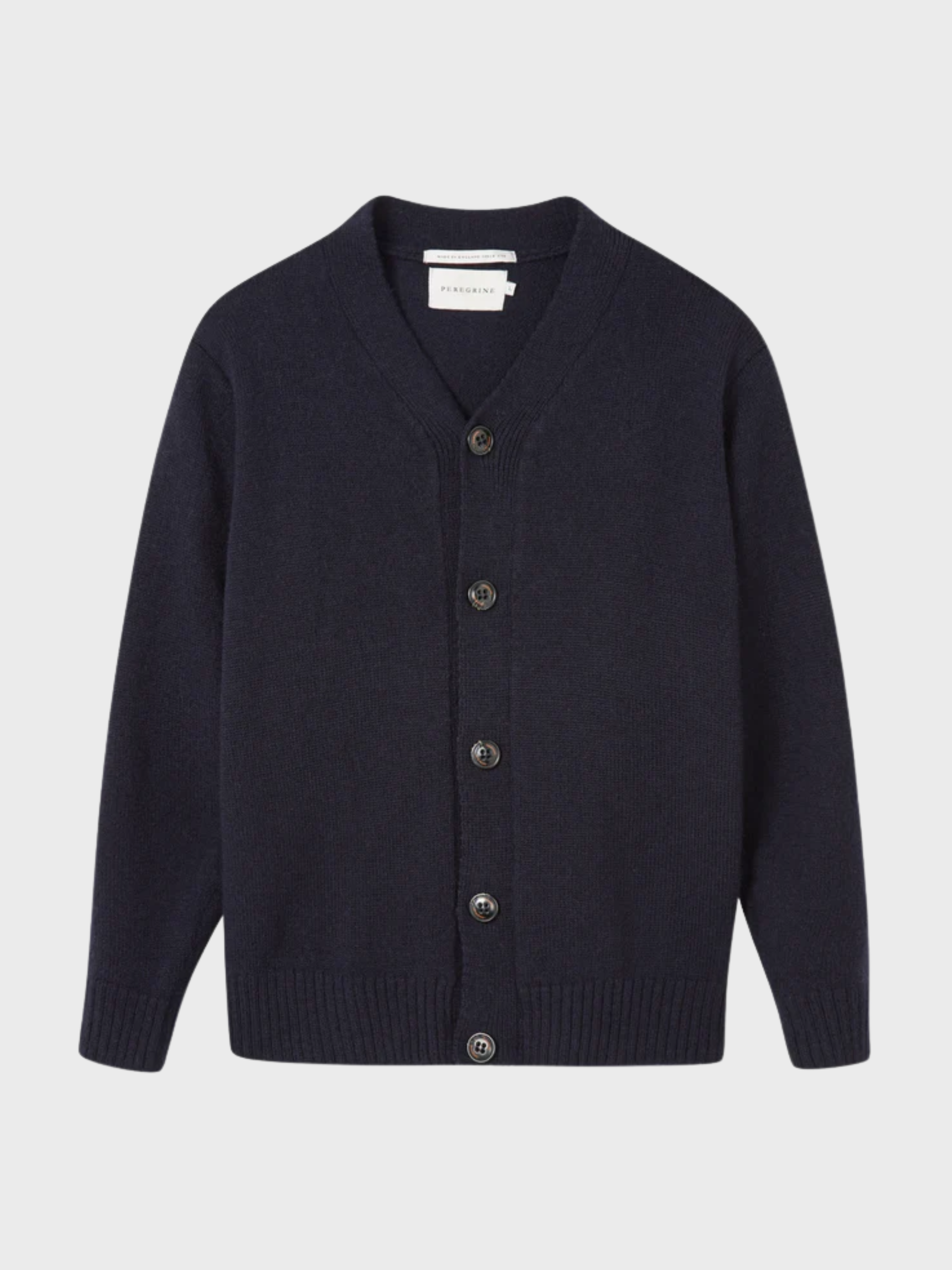 Peregrine Merino Wool Makers Stitch Cardigan Navy-Men's Sweaters-Brooklyn-Vancouver-Yaletown-Canada