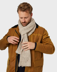 Peregrine Porter Ribbed Scarf - Oatmeal-Men's Accessories-Brooklyn-Vancouver-Yaletown-Canada