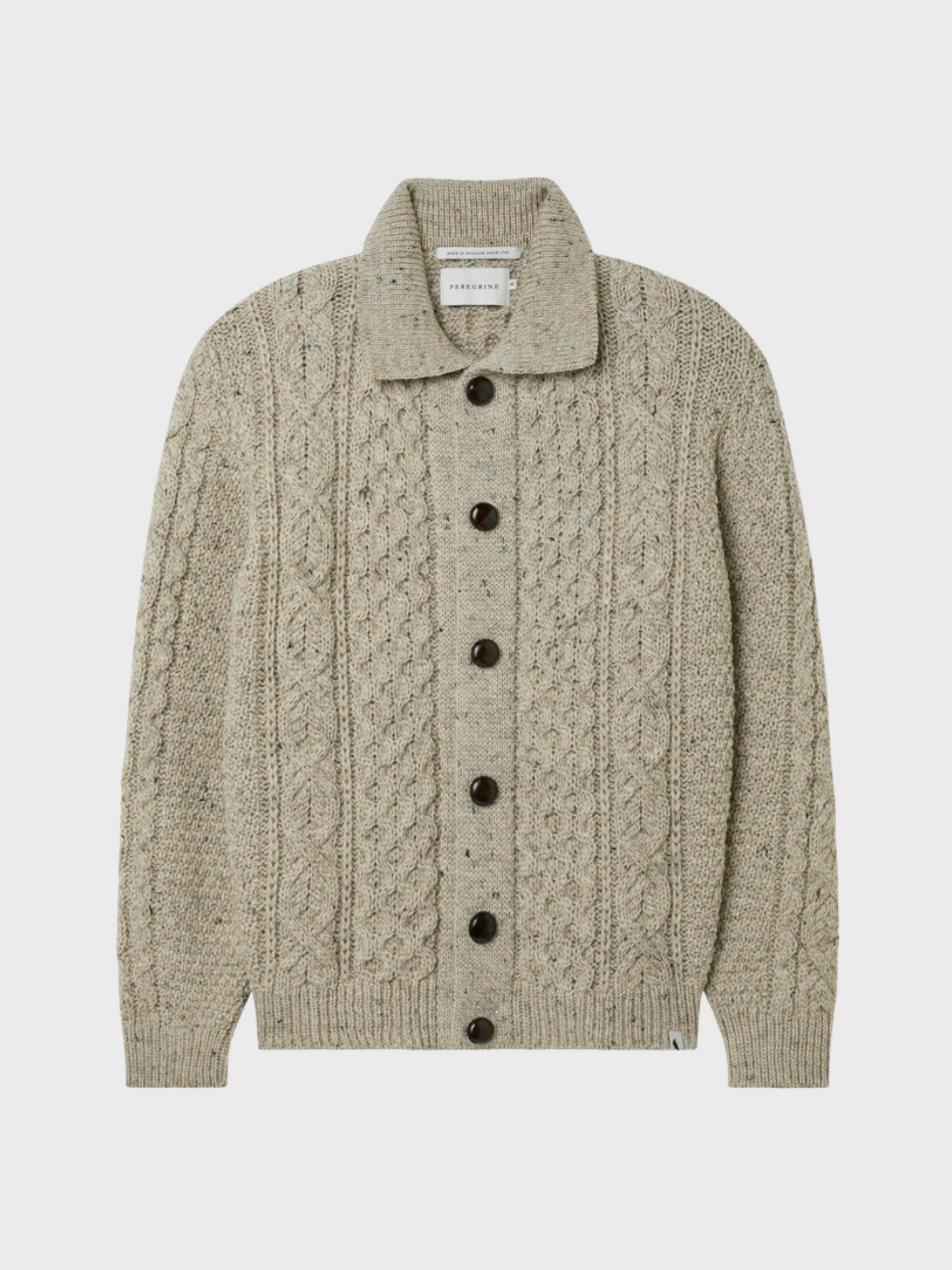 Peregrine Hudson Aran Cardigan - Skiddaw-Men's Sweaters-Brooklyn-Vancouver-Yaletown-Canada