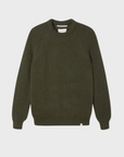 Peregrine Ford Crew Jumper - Olive-Men's Sweaters-Brooklyn-Vancouver-Yaletown-Canada