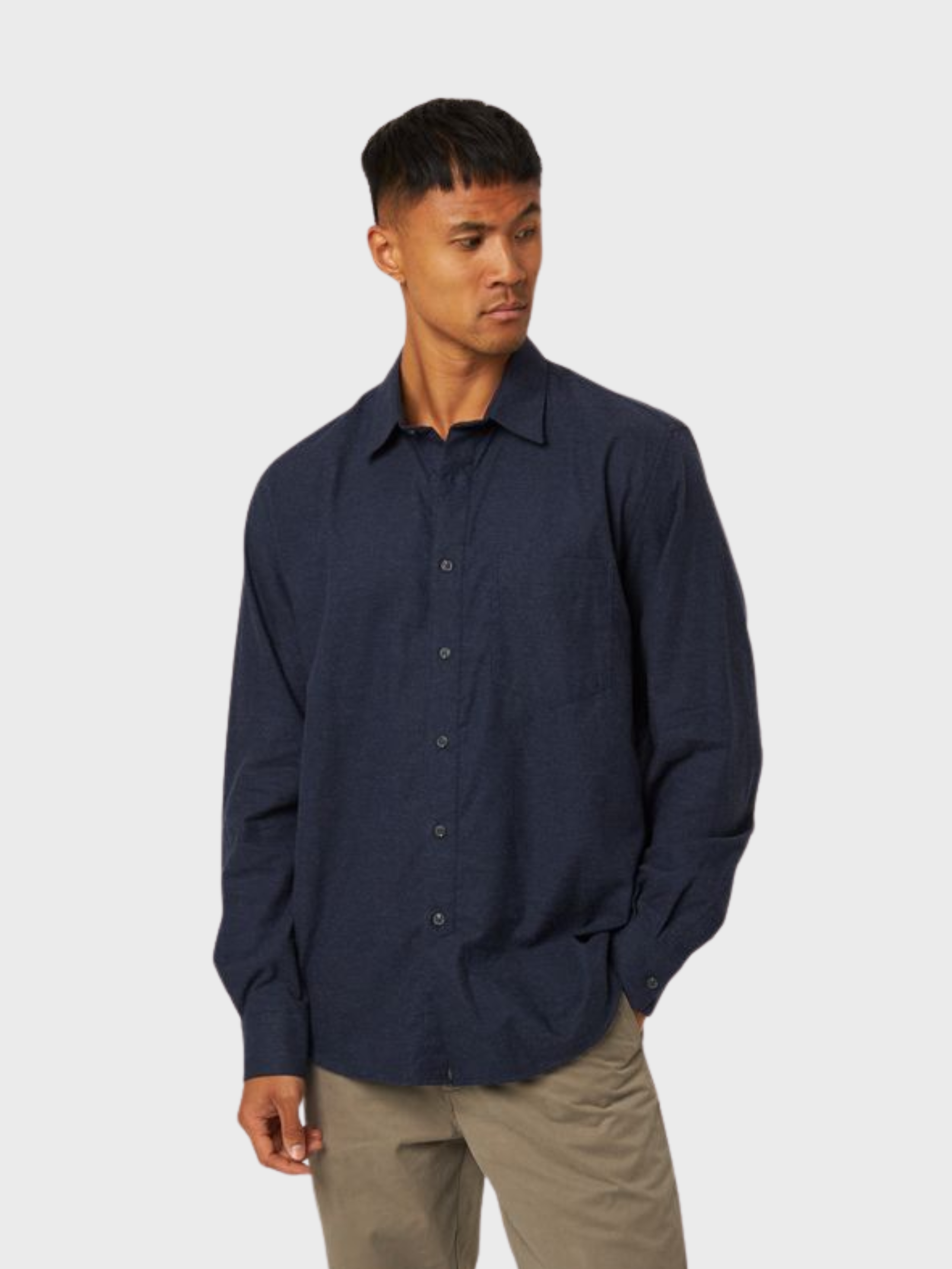 Peregrine Cashmere Manor Shirt - Navy-Men's T-Shirts-Brooklyn-Vancouver-Yaletown-Canada