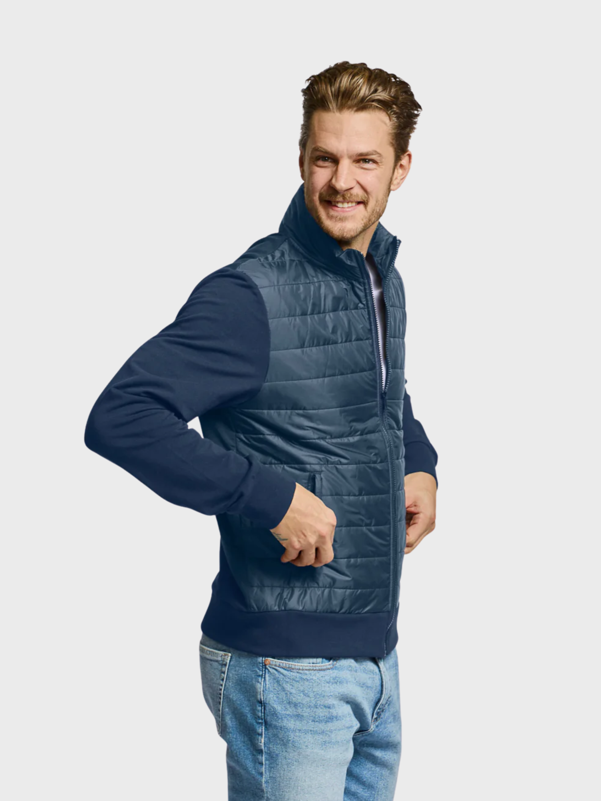 Easy Mondays Quilted Nylon Jacket Navy-Men's Jackets-Brooklyn-Vancouver-Yaletown-Canada