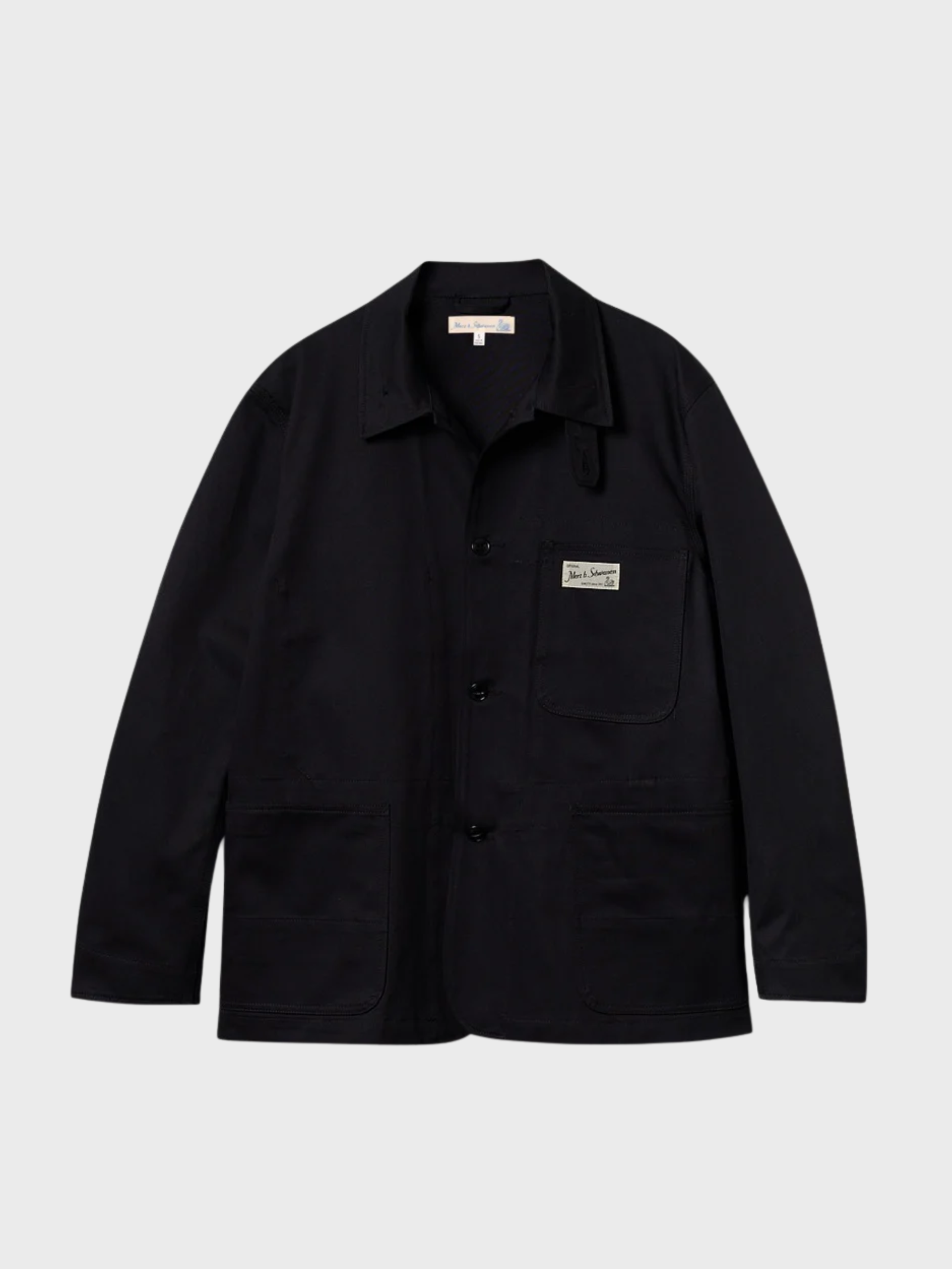 Merz Unisex Jacket, Organic Cotton Twill - deep black-Men's Jackets-Brooklyn-Vancouver-Yaletown-Canada