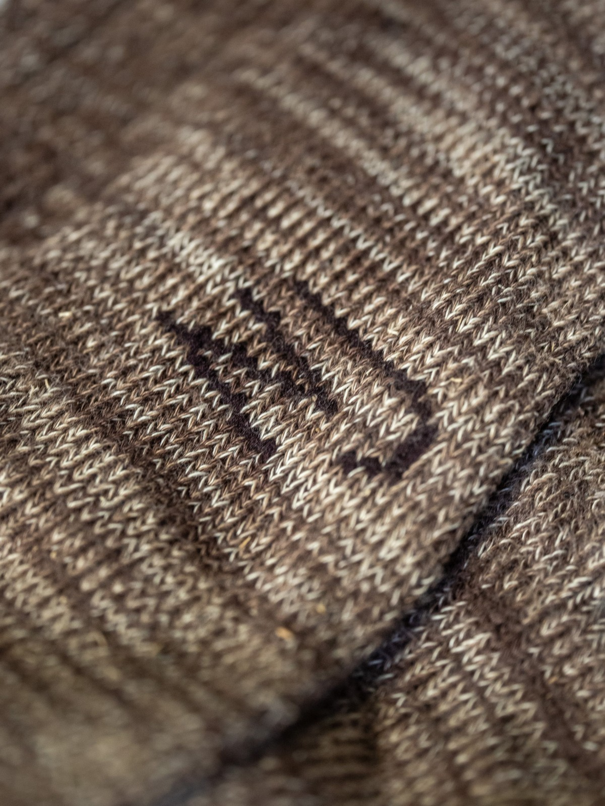 Nudie Rasmusson Mens Rib Sock Brownmelange-Men's Accessories-Brooklyn-Vancouver-Yaletown-Canada