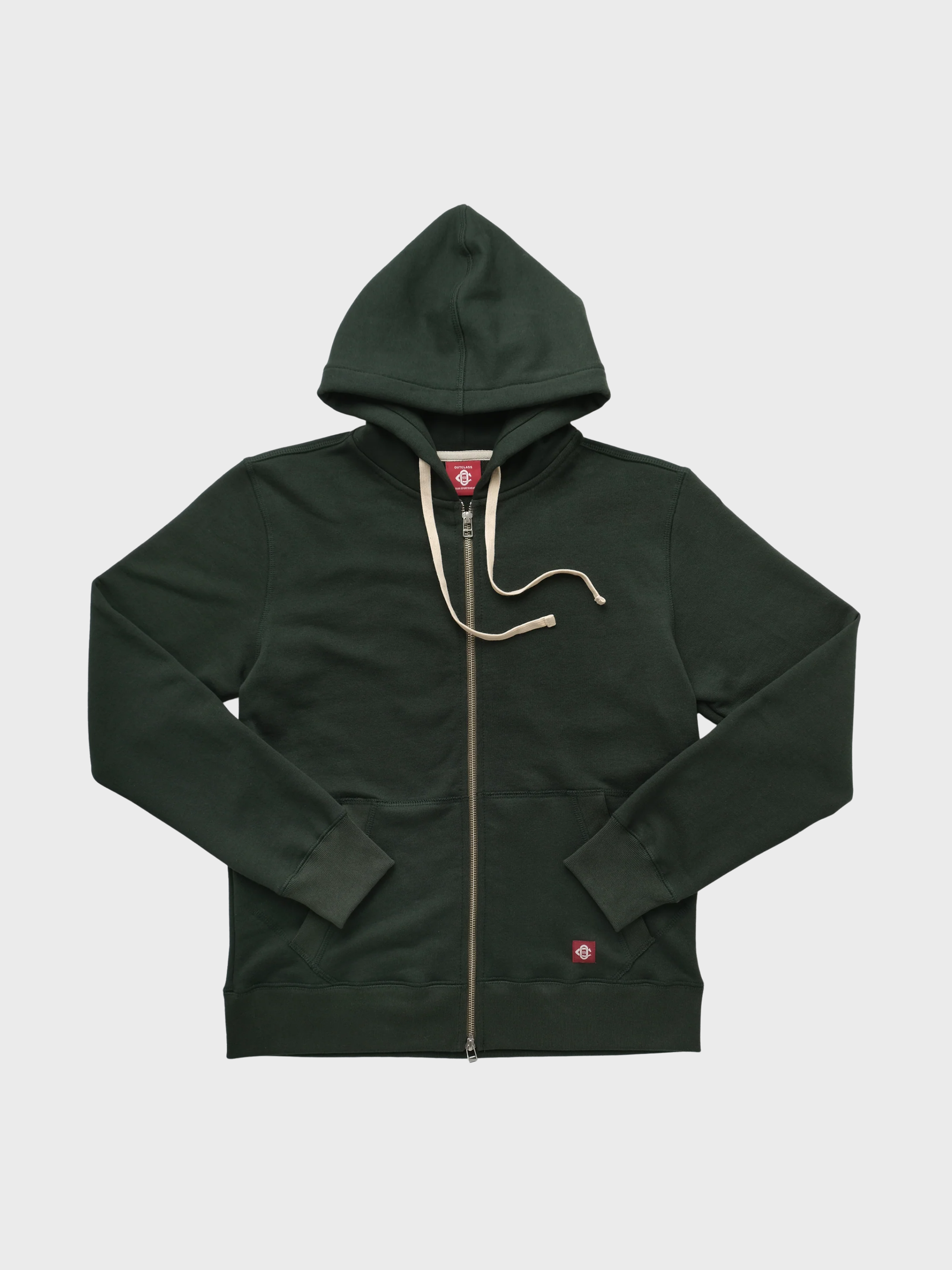 Outclass French Terry Cardigan - Spruce French-Men's Sweatshirts-Brooklyn-Vancouver-Yaletown-Canada