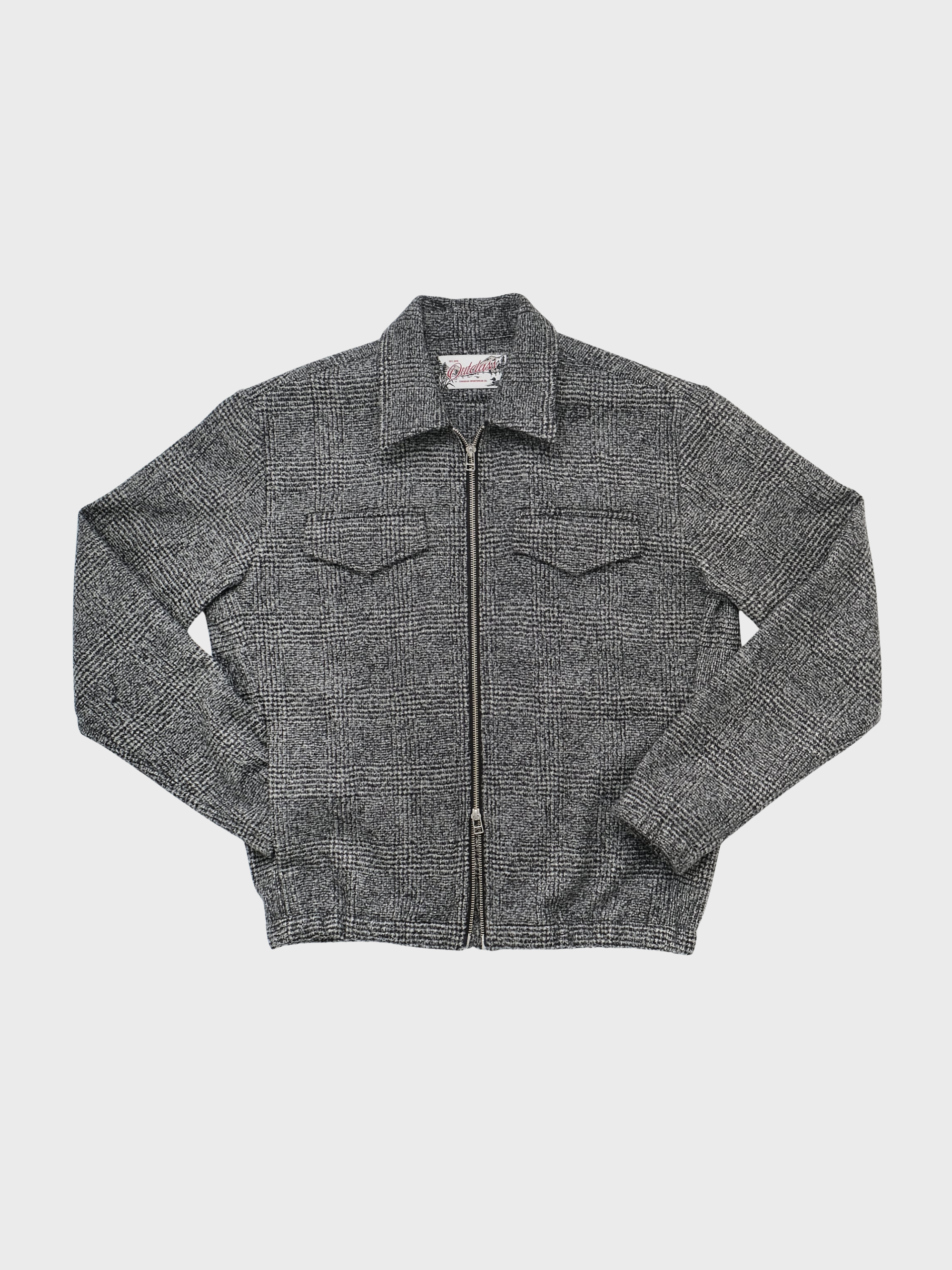 Outclass Bouclé Coach Jacket - Black/White-Men's Jackets-Brooklyn-Vancouver-Yaletown-Canada